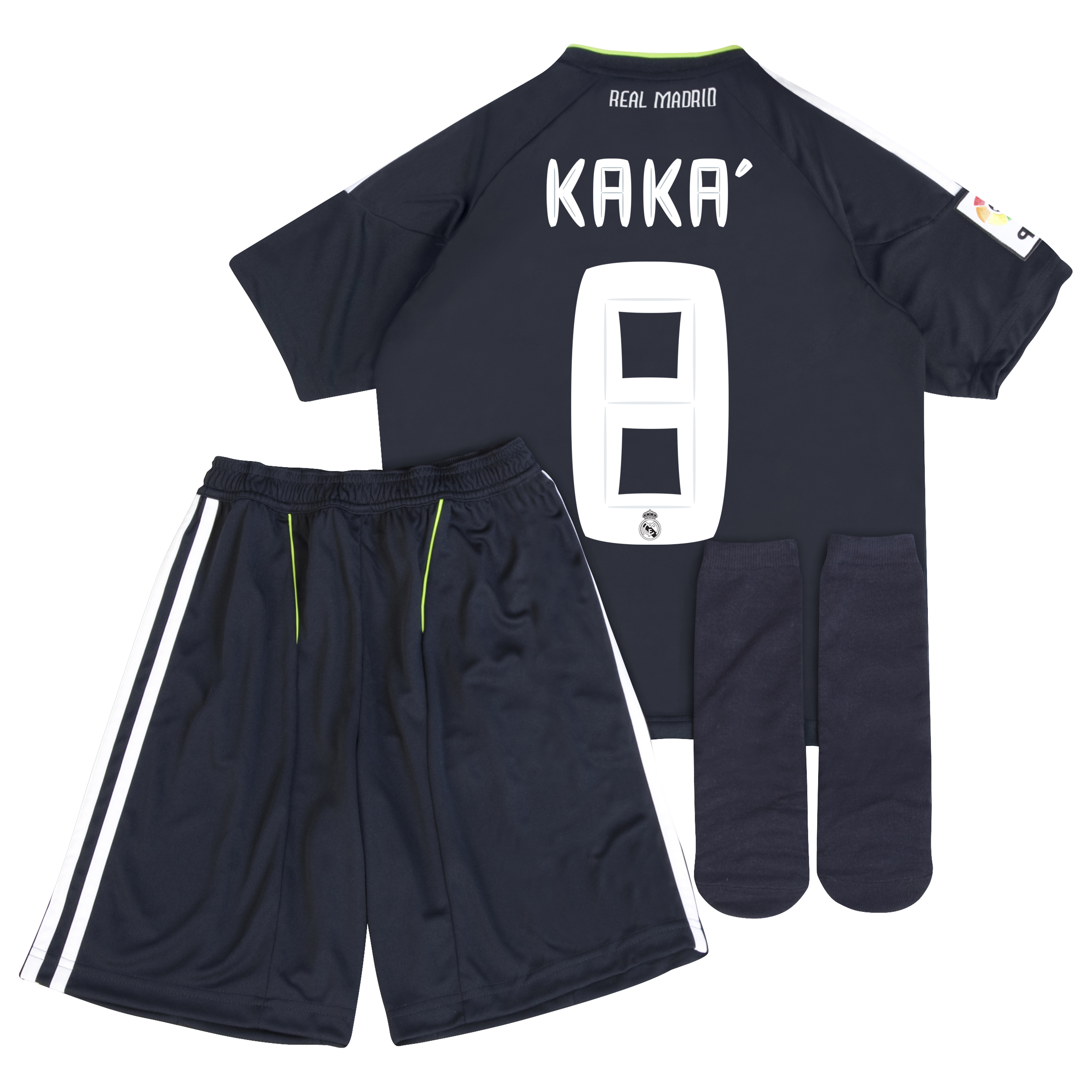 Real Madrid Away Minikit Pack 2010/11 with Kaka 8 printing