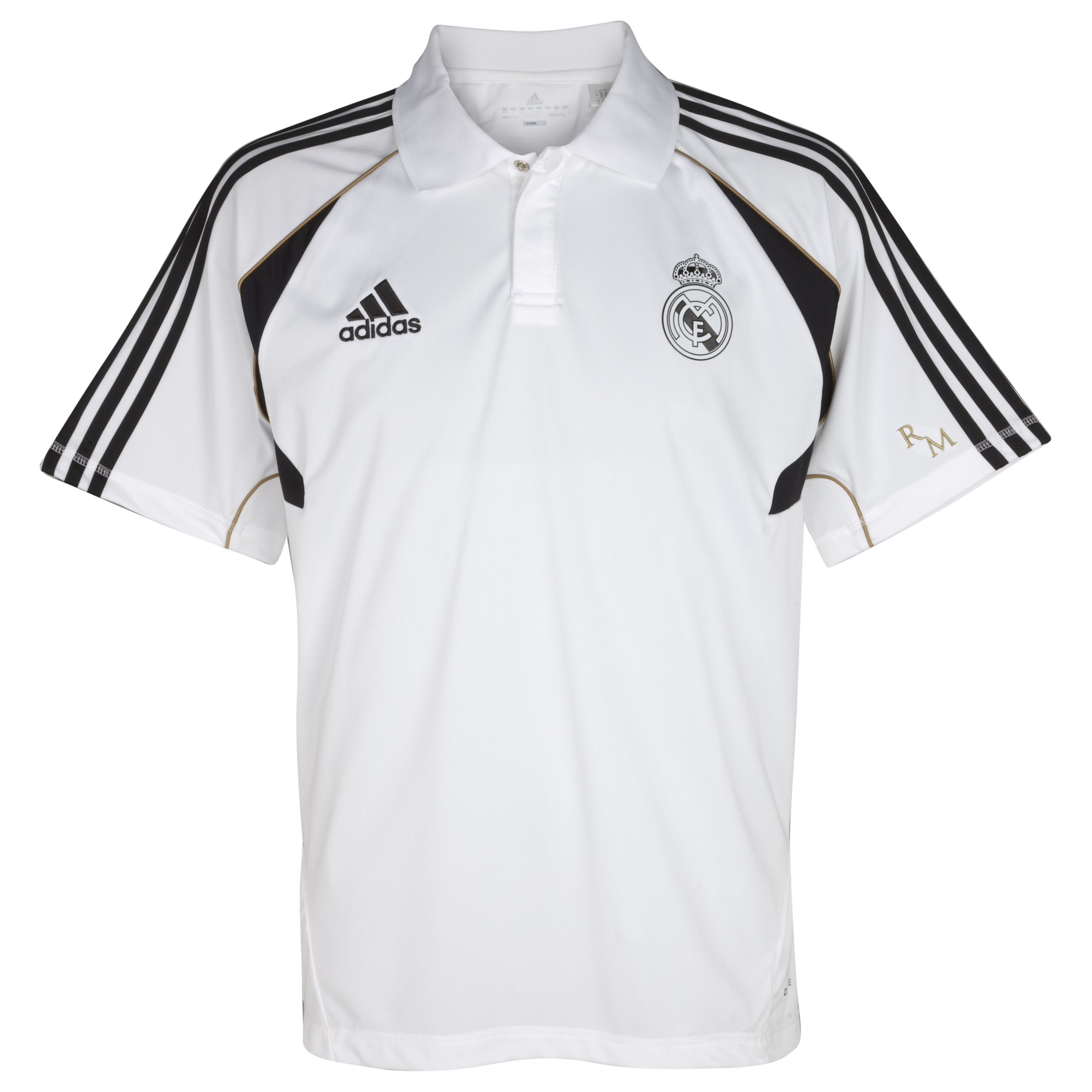 Real Madrid Training Polo - White/Dark Football Gold