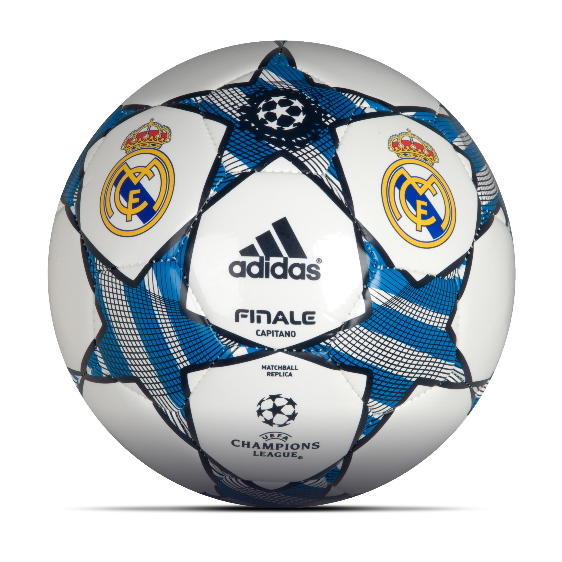 adidas Real Madrid Finale 11 Capitano Football - White/Dark Marine/Sharp Blue