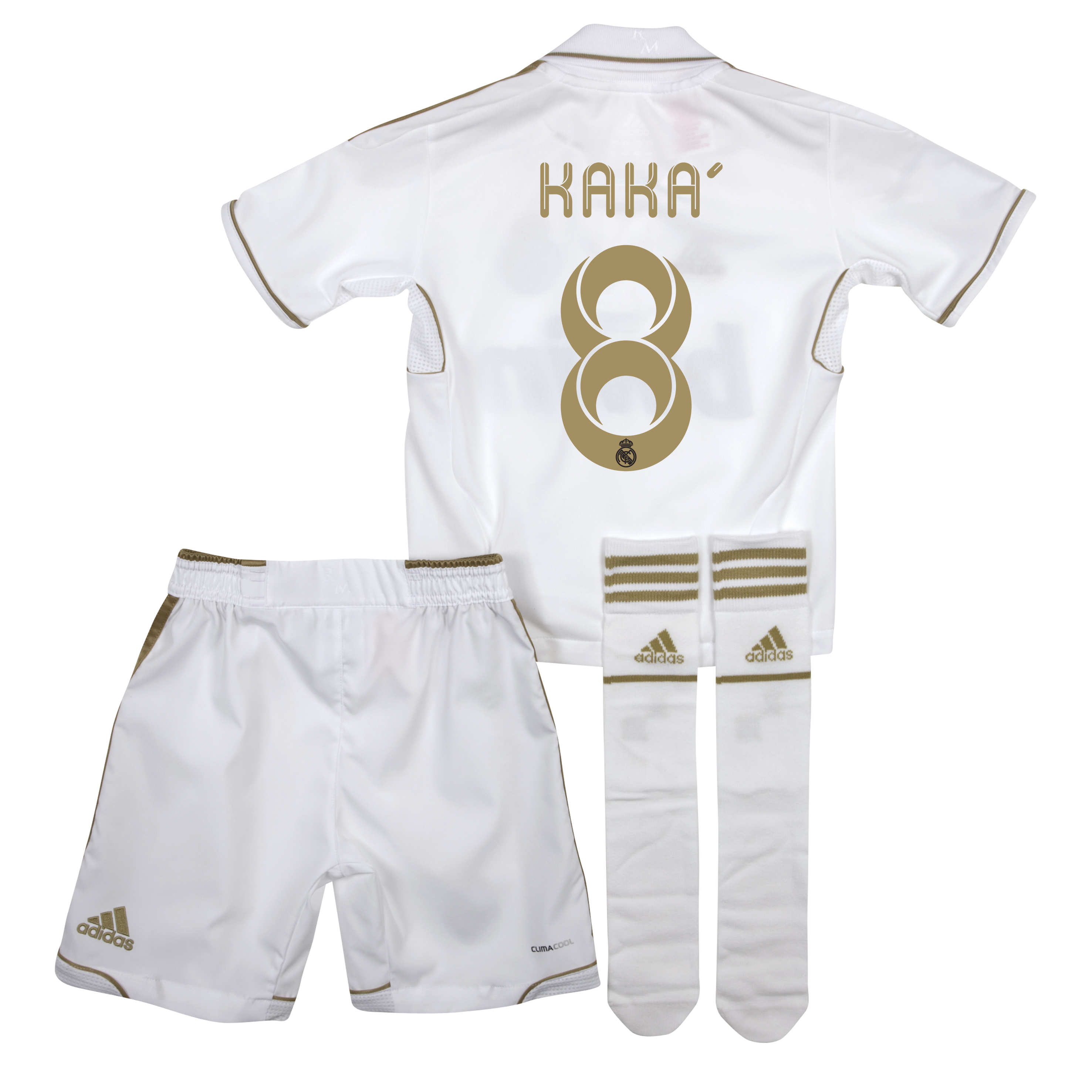 Real Madrid Home Mini Kit 2011-12 - Infants with Kak&aacute; 8 printing