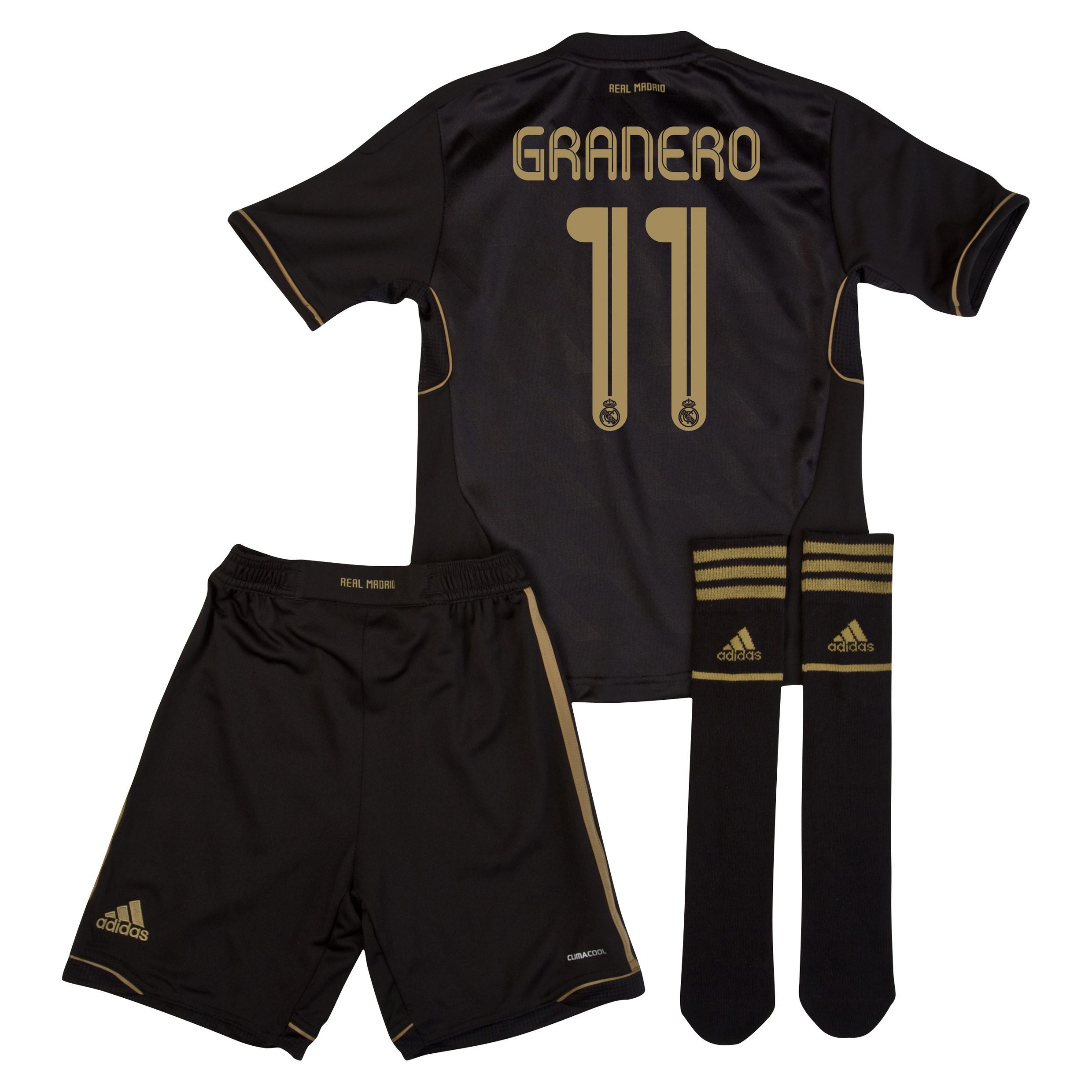 Real Madrid Away Mini Kit 2011/12 - Infants with Granero 11 printing