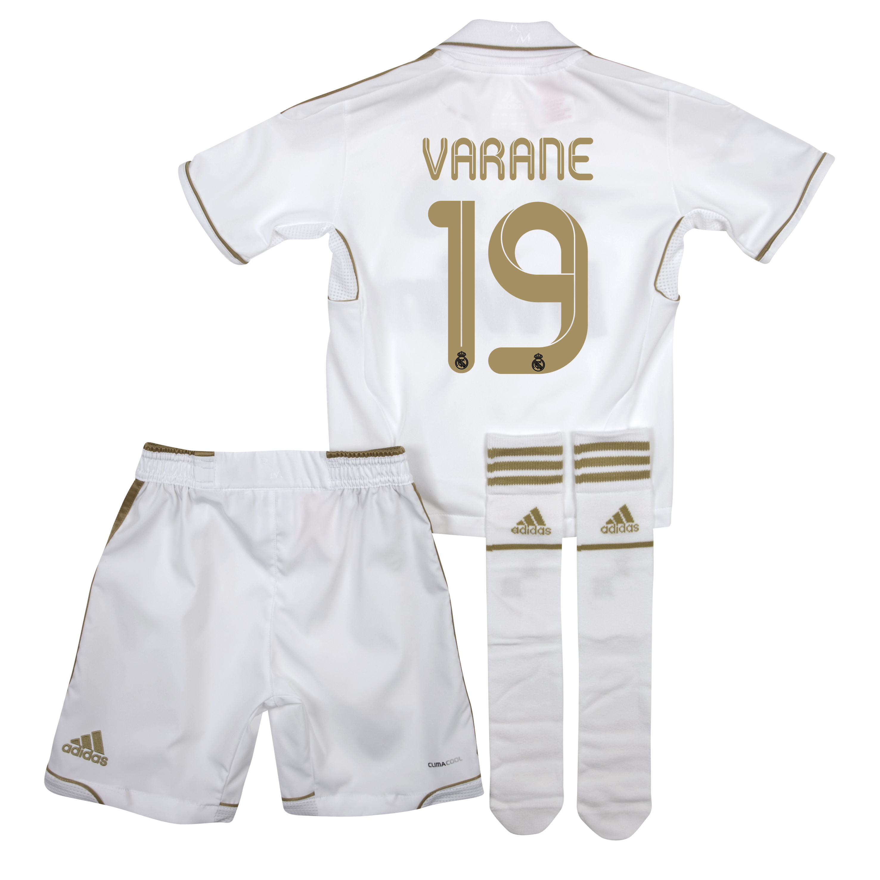 Real Madrid Home Mini Kit 2011-12 - Infants with Varane 19 printing