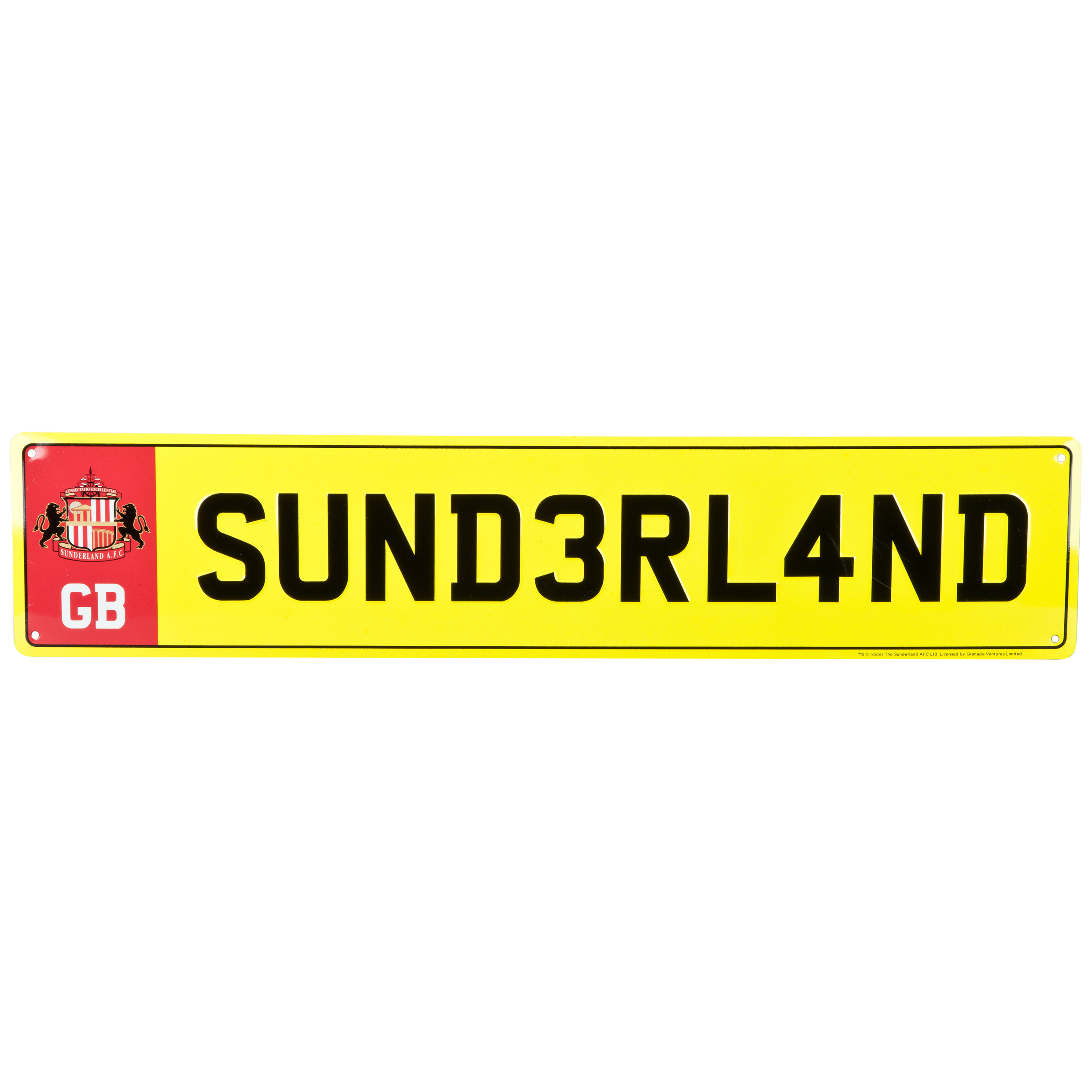 Sunderland Licensed Plate Metal Sign - 52x11