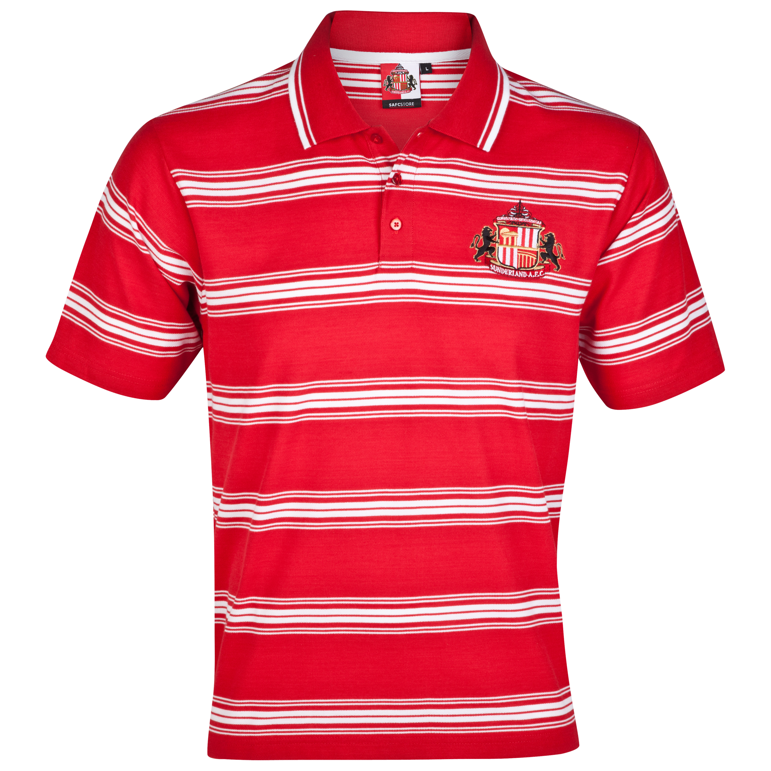 Sunderland Essential Precise Stripe Polo Top - Red - Infant Boys