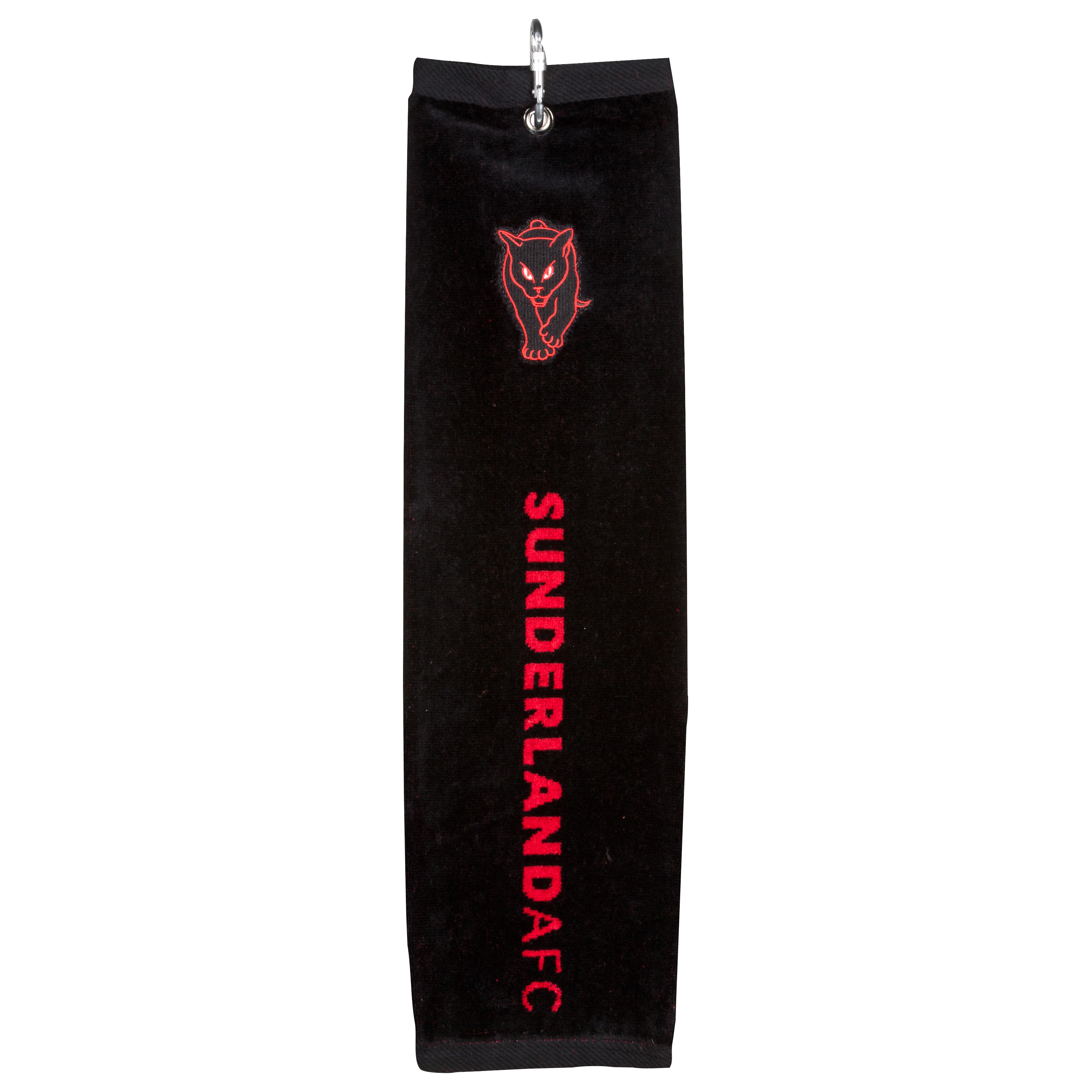 Sunderland Executive Golf Tri Fold Towel - Black/Silver