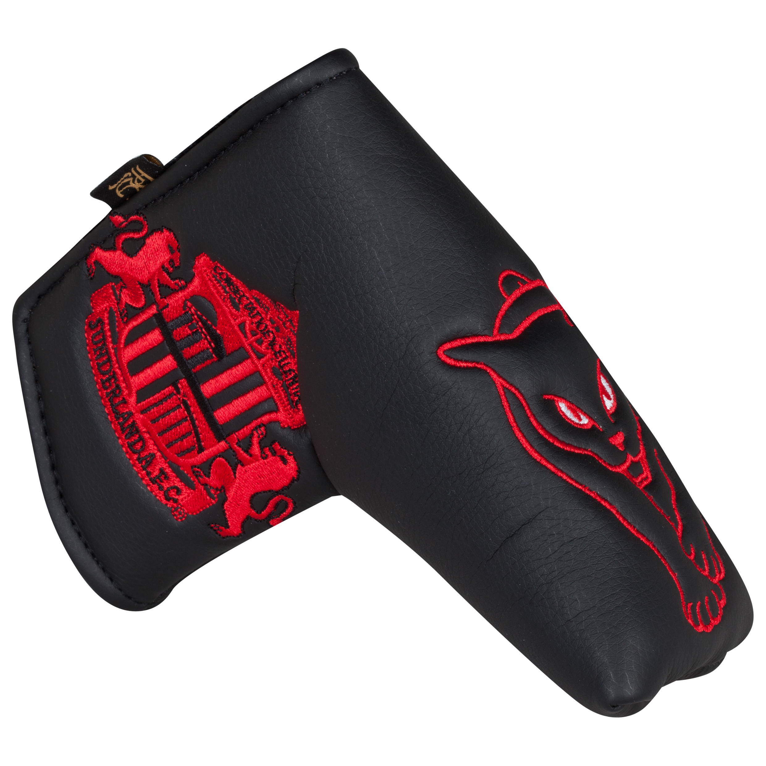 Sunderland Executive Golf Blade Putter Cover And Ball Marker -Black/Red