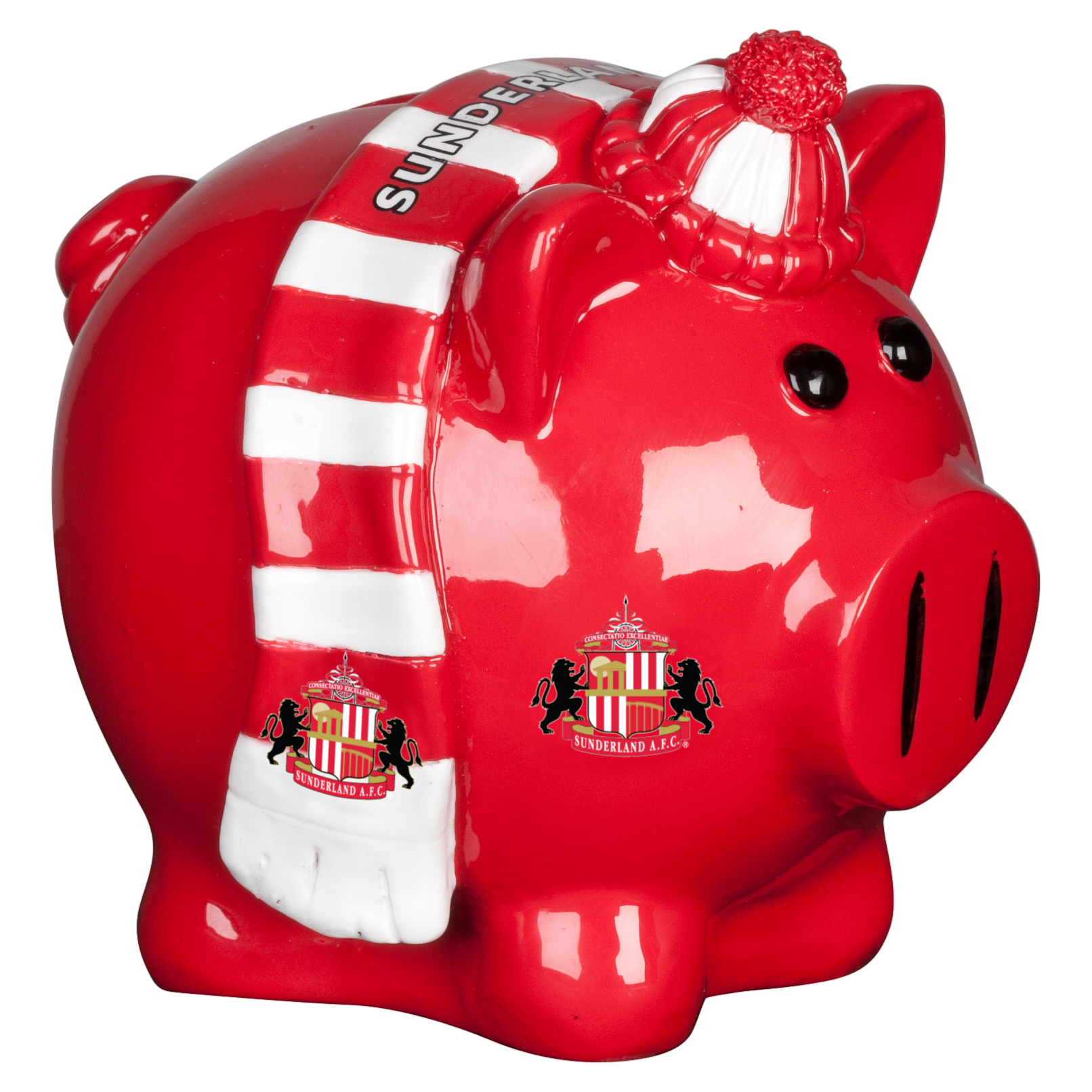 Sunderland Scarf Themed Small Piggy Bank - 4x4inch