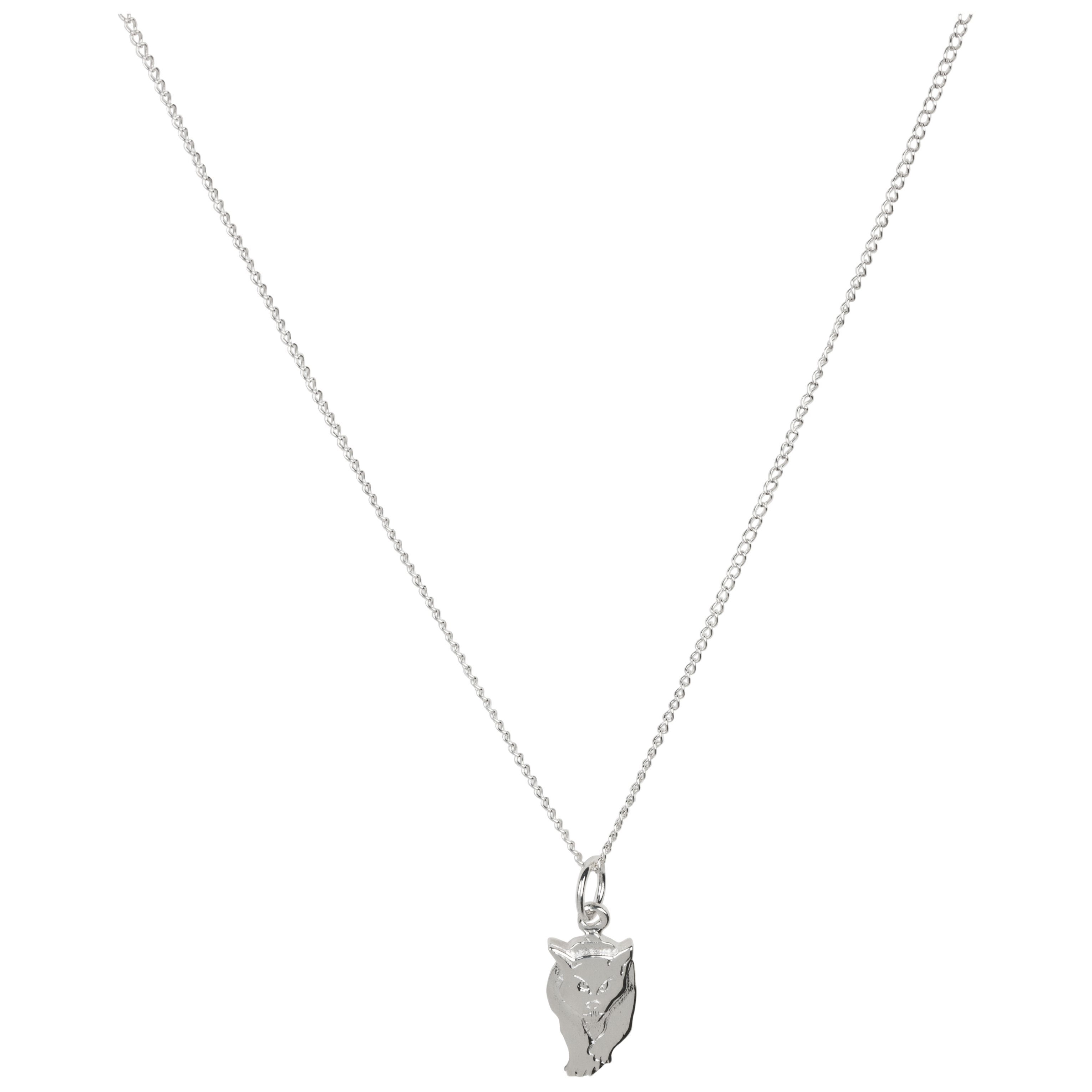 Sunderland Small Black Cat Pendant and Chain - Sterling Silver