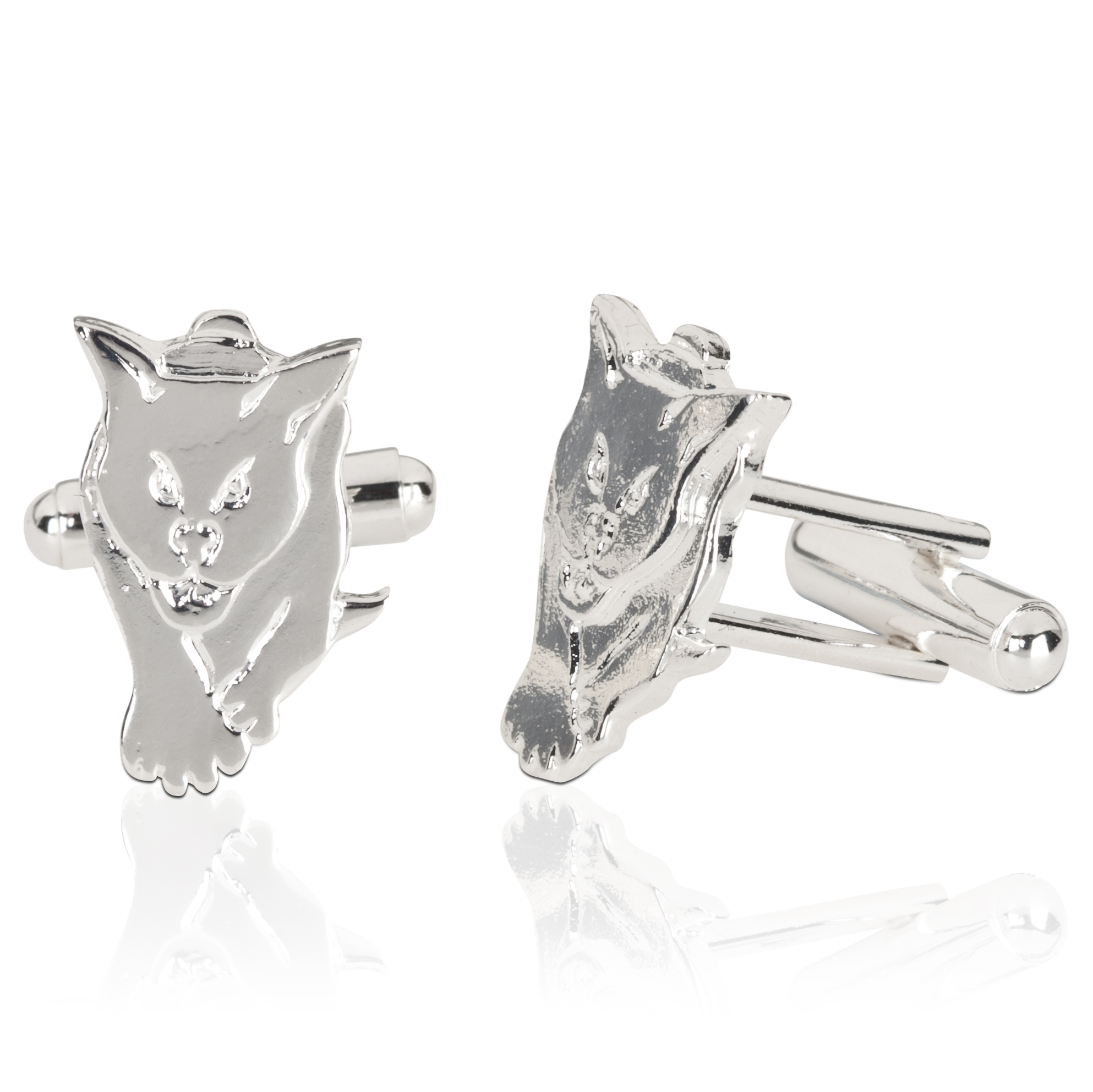 Sunderland Black Cat Silver Plated Cufflinks