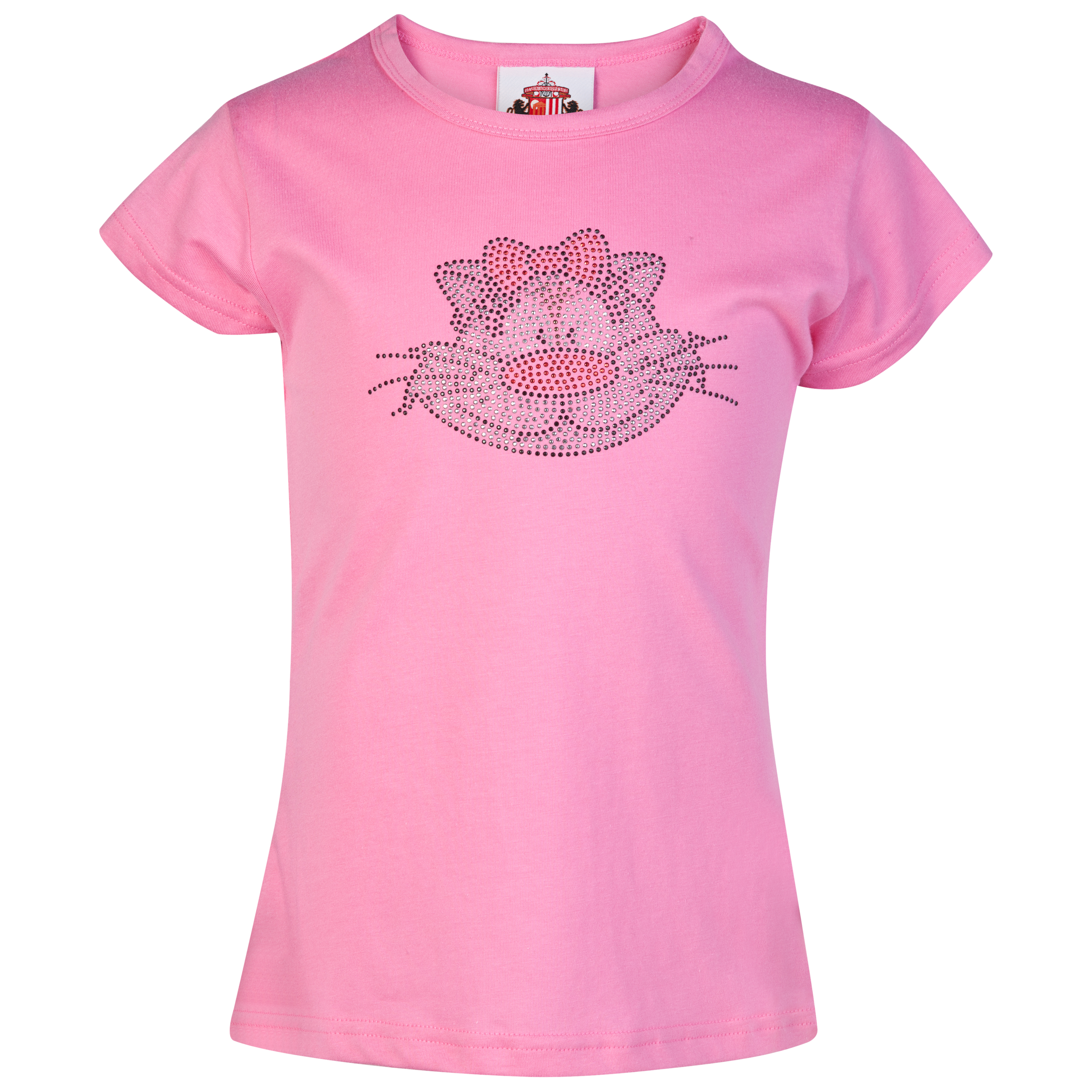 Sunderland Rhinestone Mascot T-Shirt - Candyfloss Pink - Infant Girls