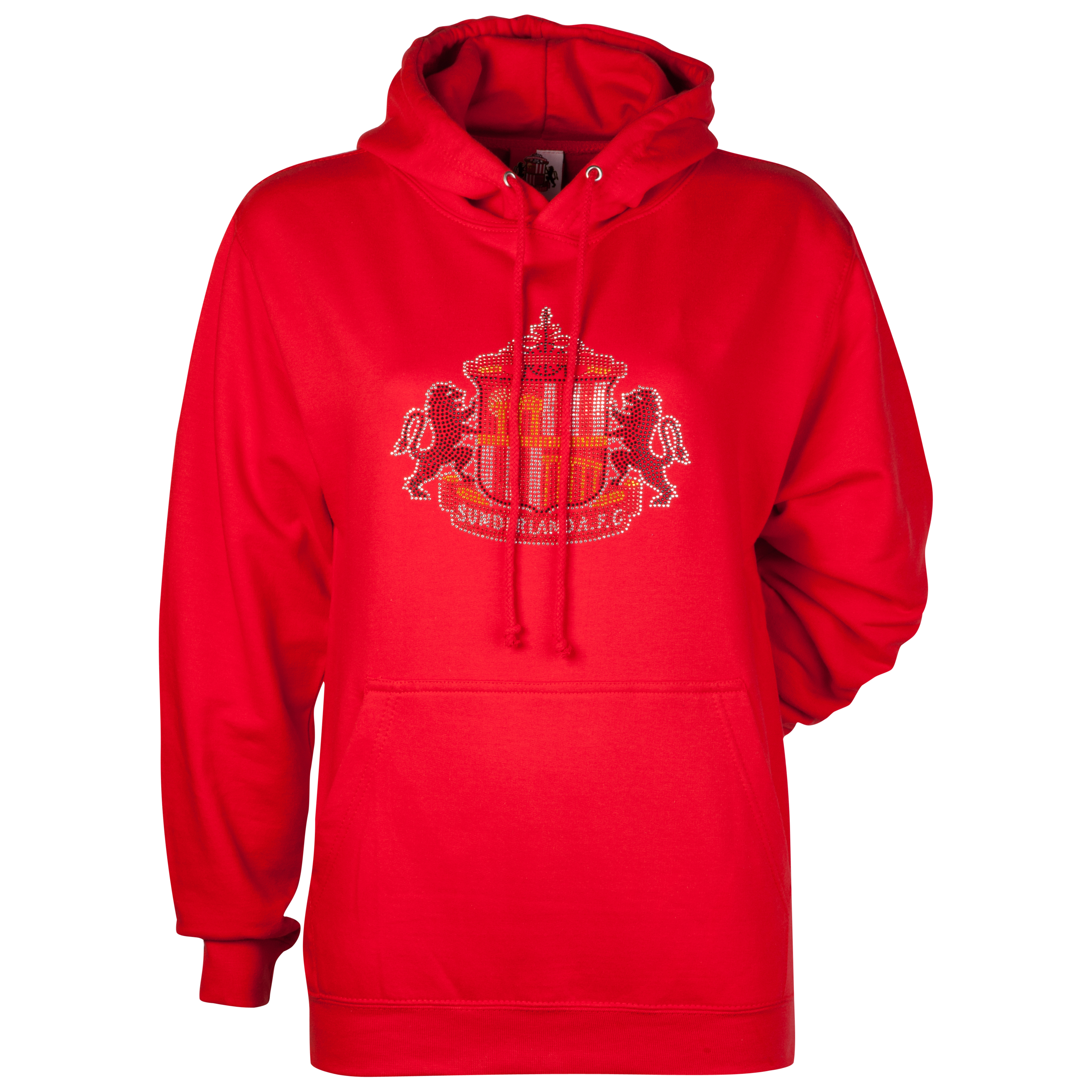 Sunderland Rhinestone Crest Hoodie - Red - Womens
