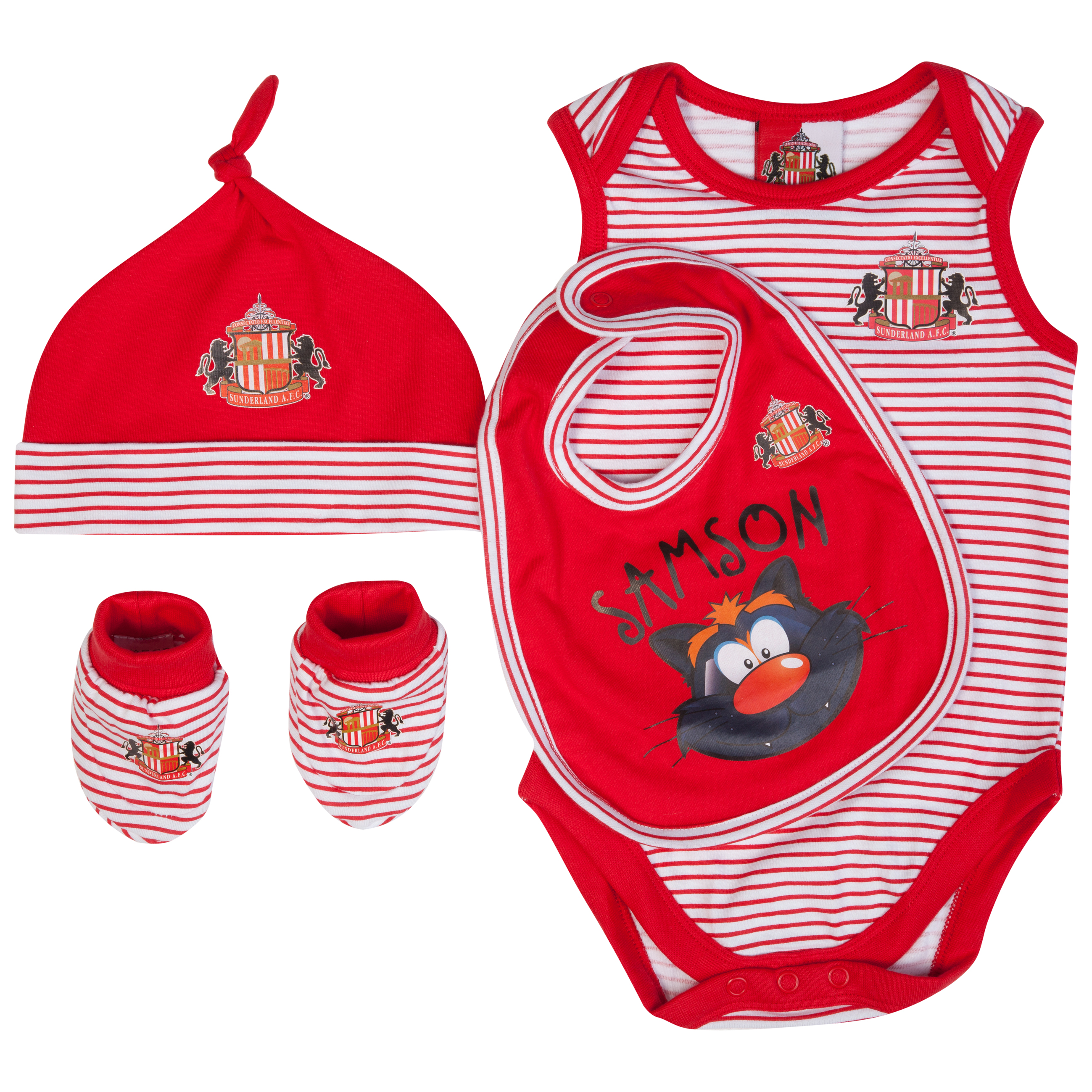 Sunderland 4 Piece Set - White/Red - Baby