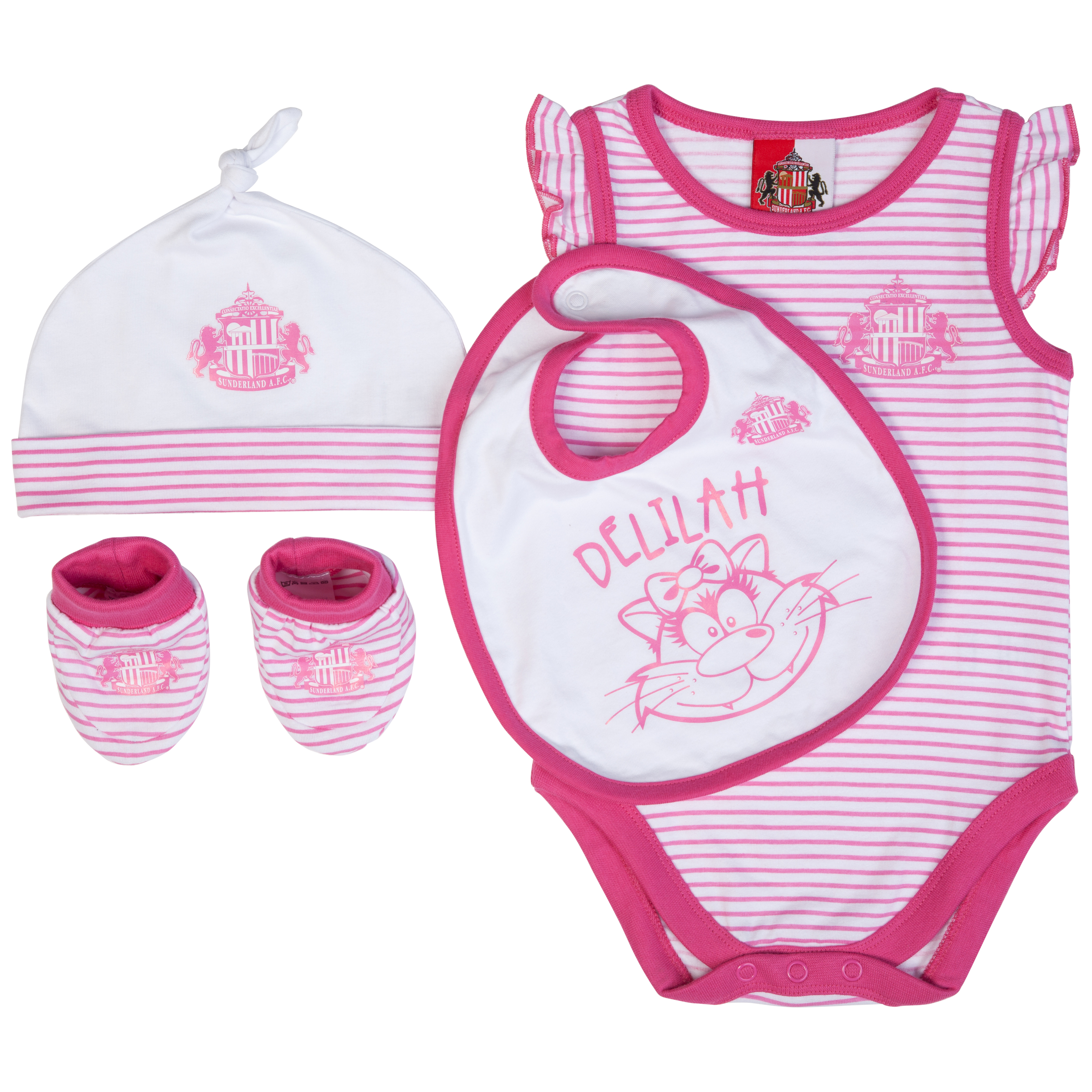 Sunderland 4 Piece Set - Pink/White- Baby