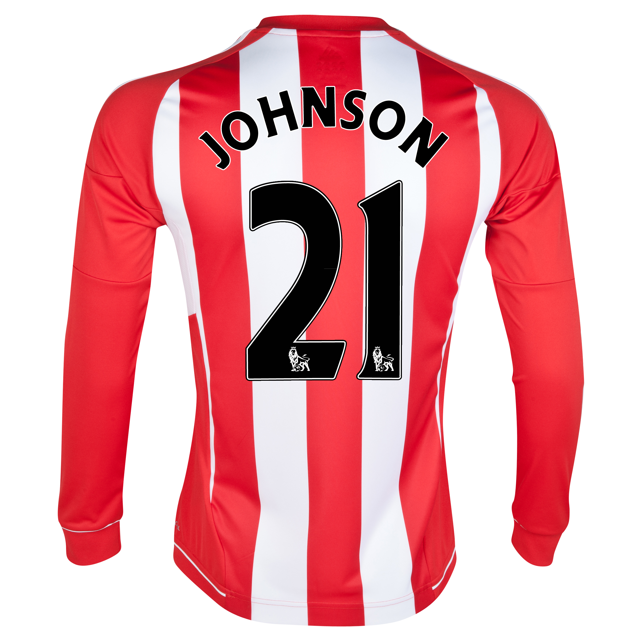 Sunderland Home Shirt 2012/13 - Long Sleeved - Junior with Johnson 21 printing