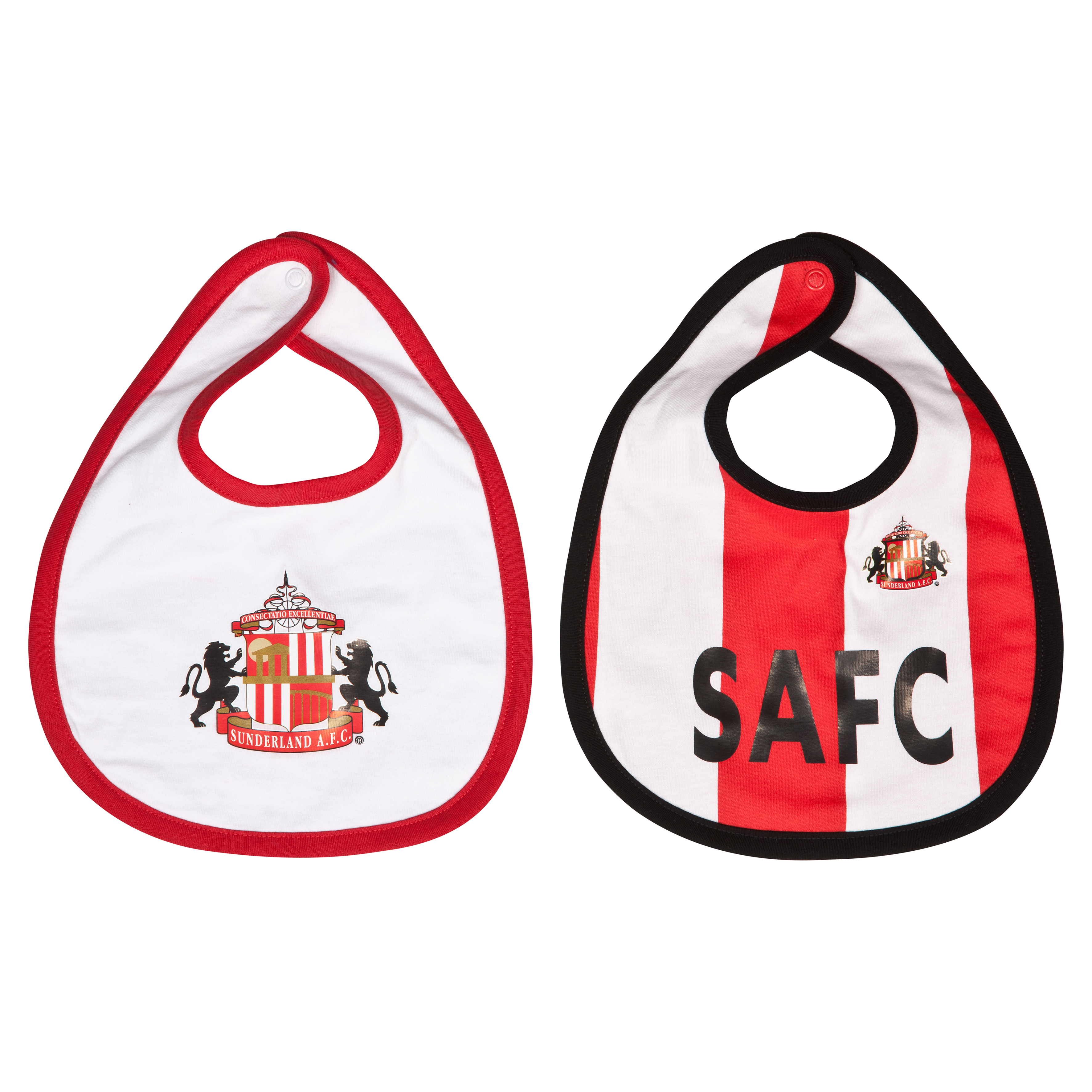 Sunderland 13/14 Kit Pack of 2 Bibs - Red/White - Baby