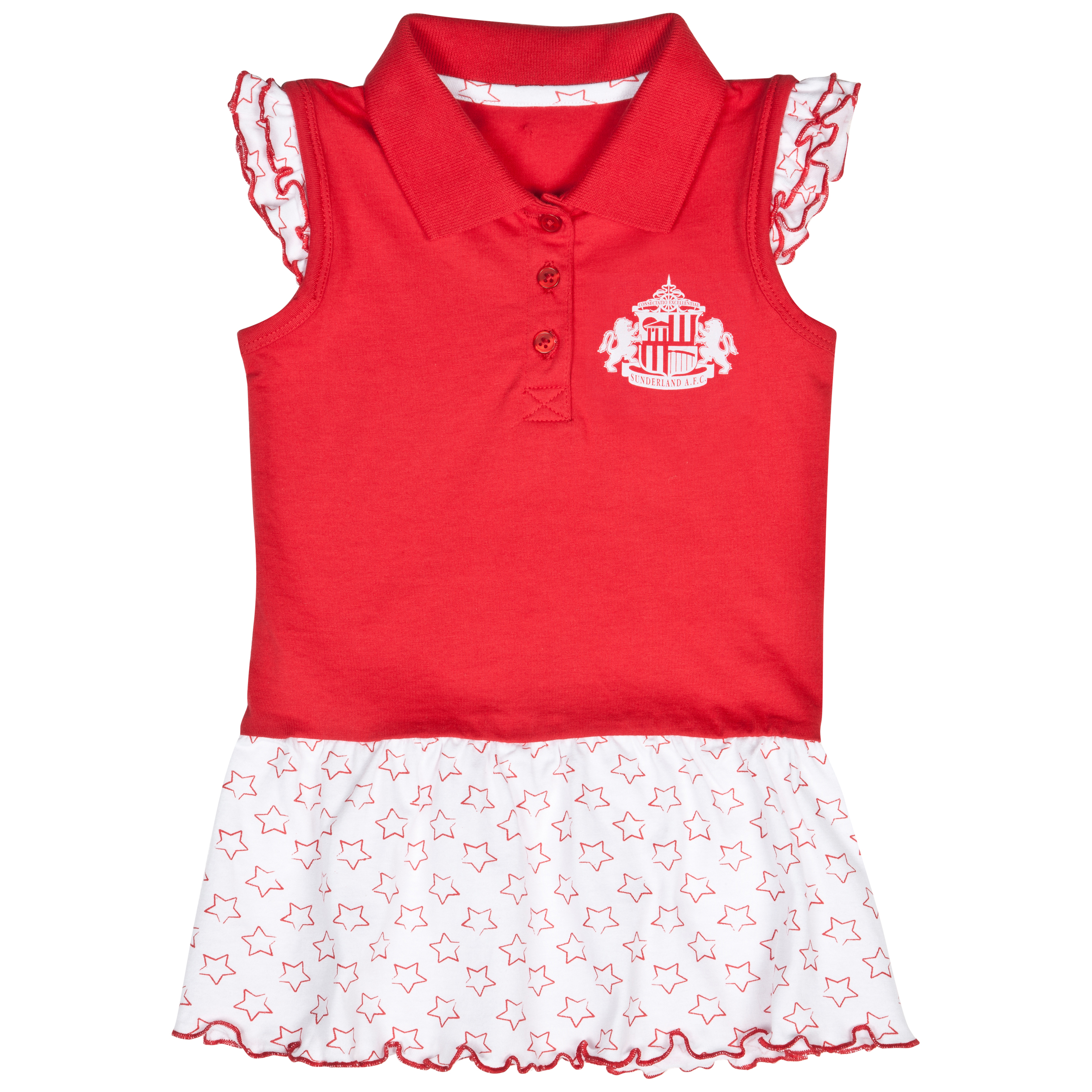 Sunderland Stars Tennis Dress - Red/White - Baby