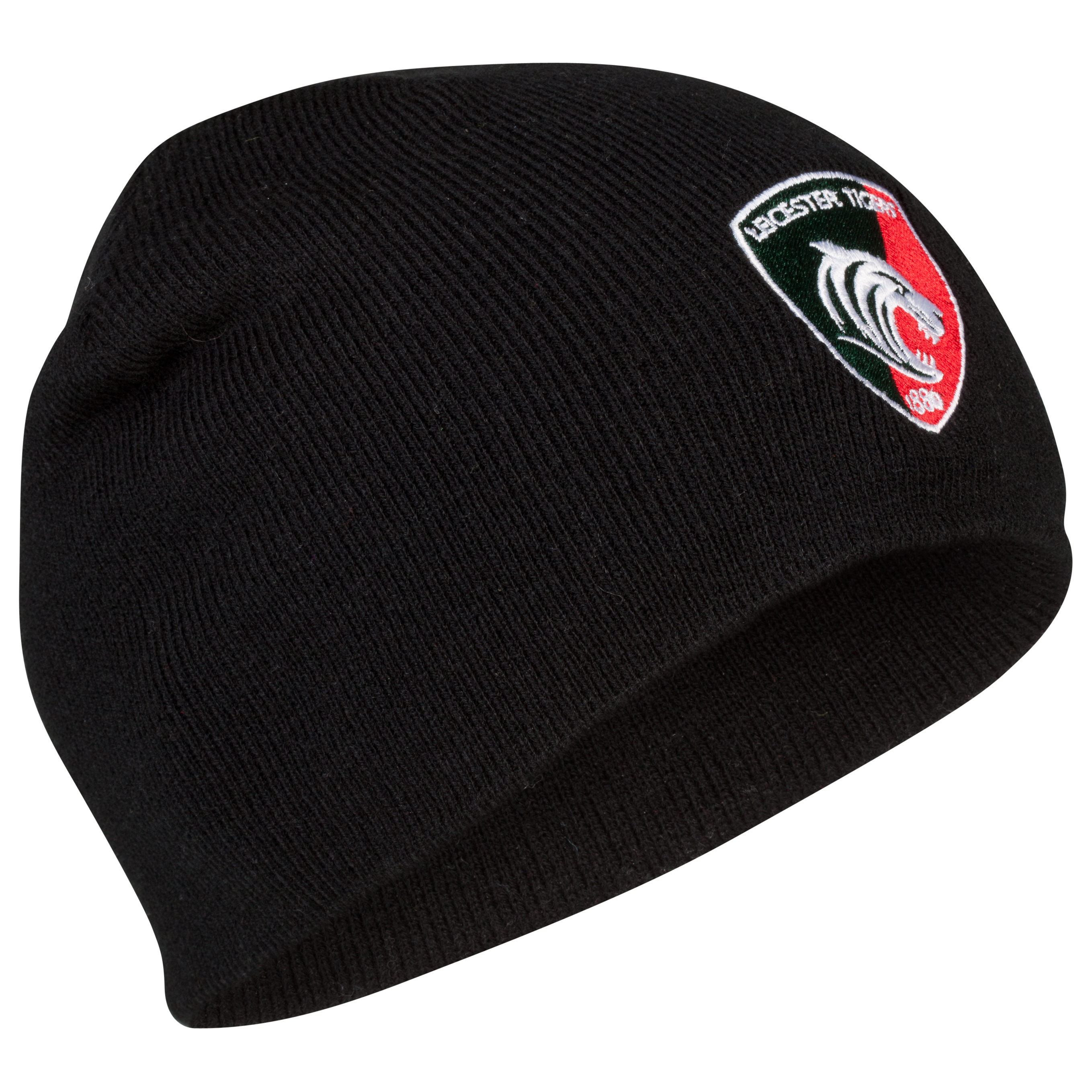 Leicester Tigers Acrylic Plain Beanie Black
