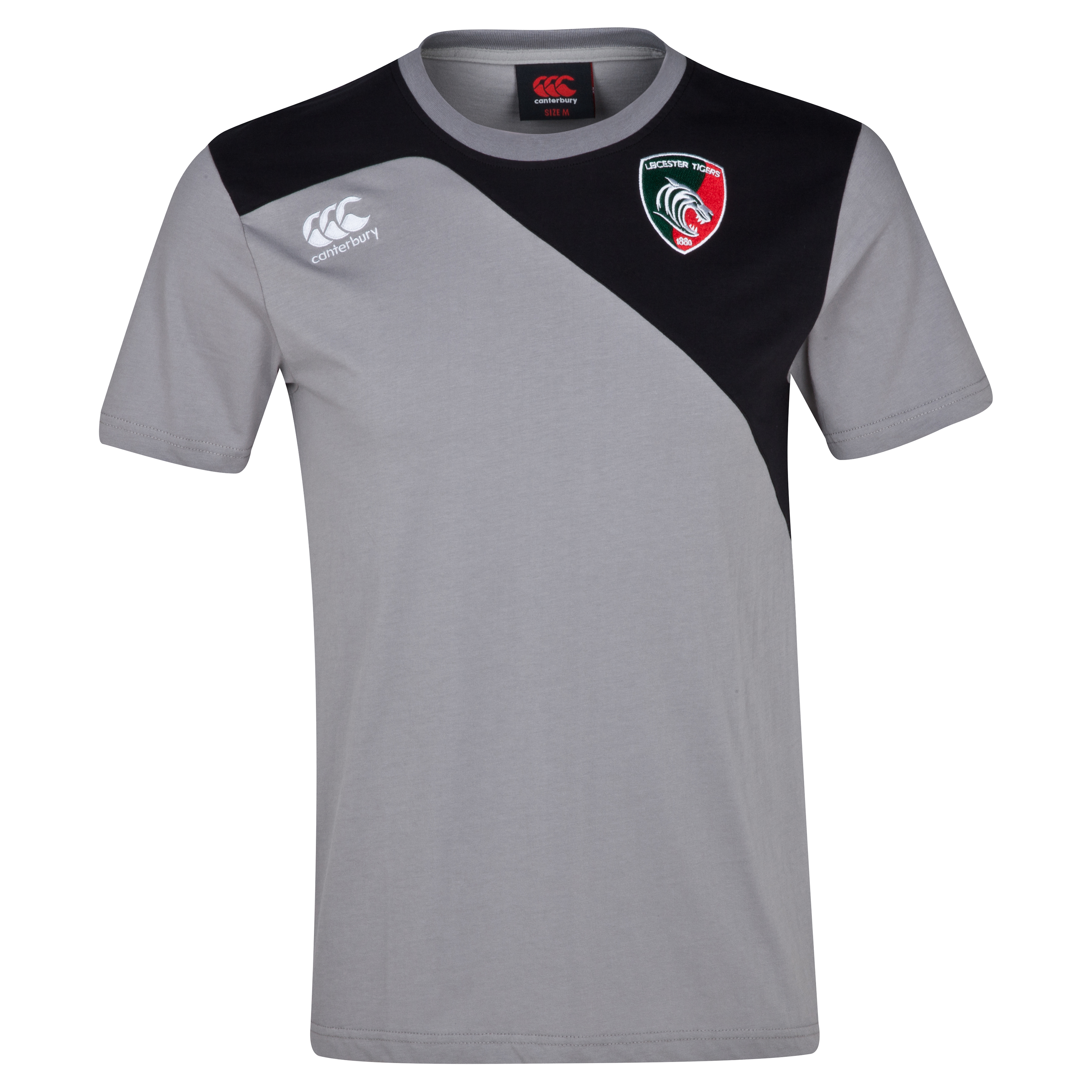 Leicester Tigers Core Cotton T-Shirt Lt Grey