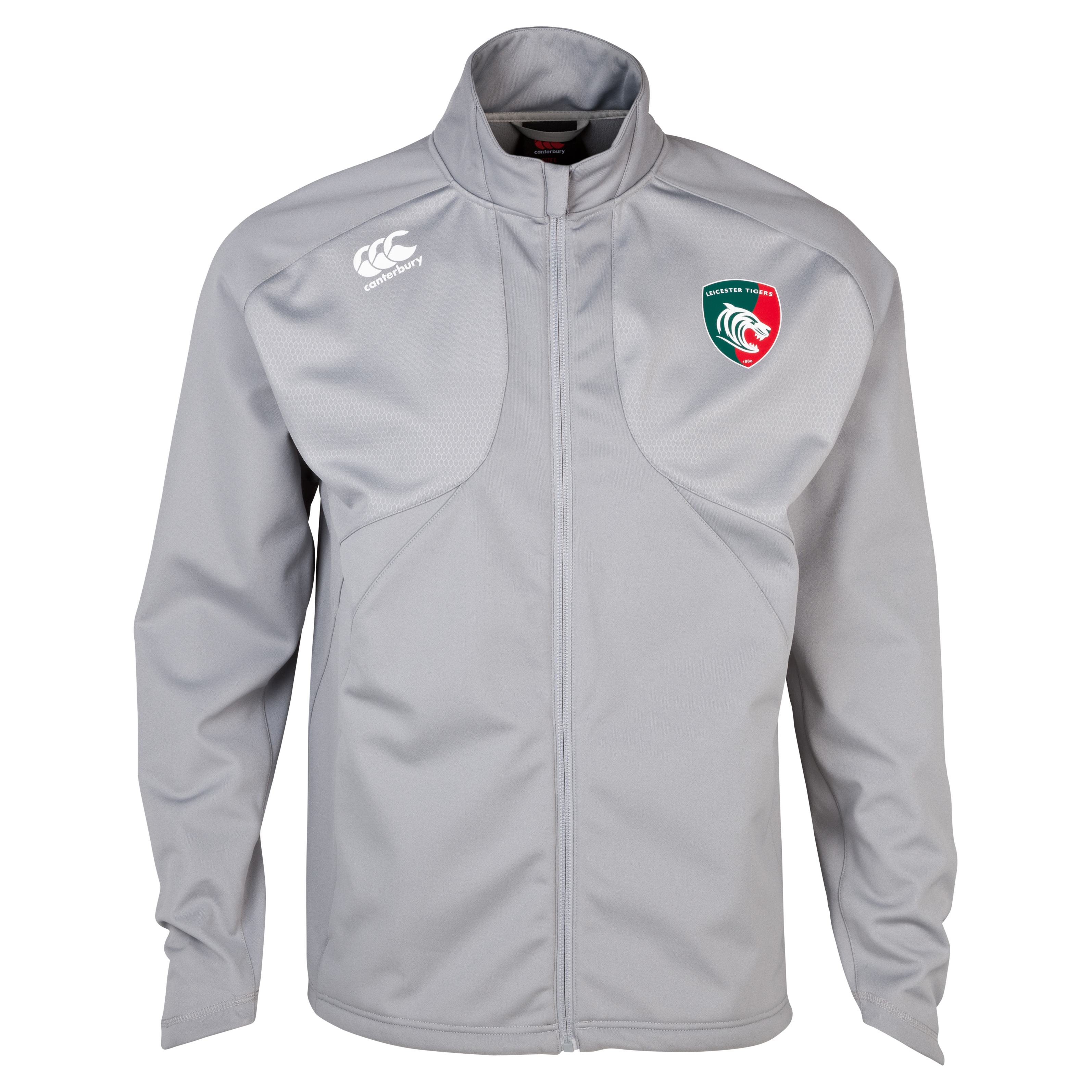 Leicester Tigers Mercury Pro Soft Shell Training Jacket Lt Grey