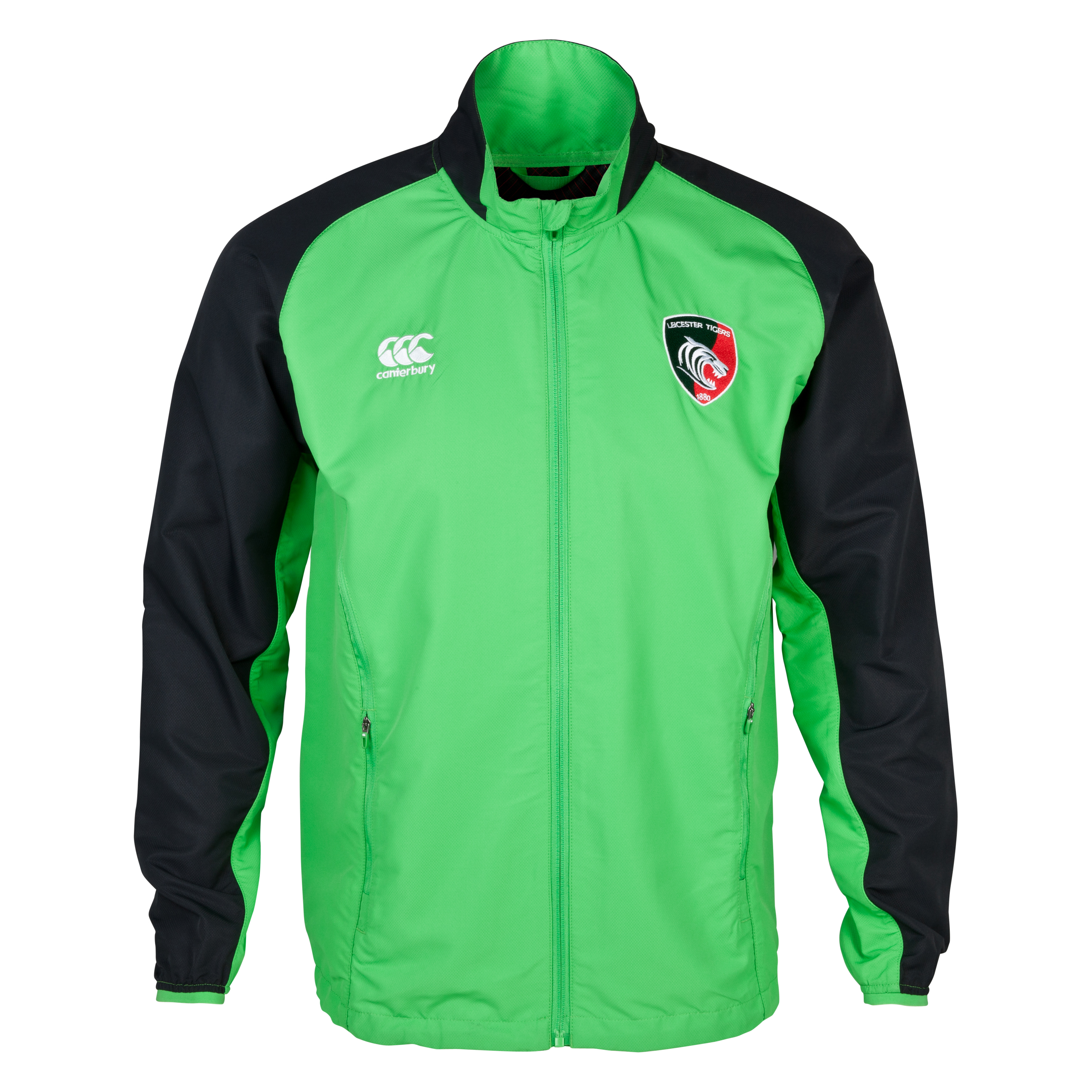 Leicester Tigers Mercury Pro Tech Presentation Jacket Green