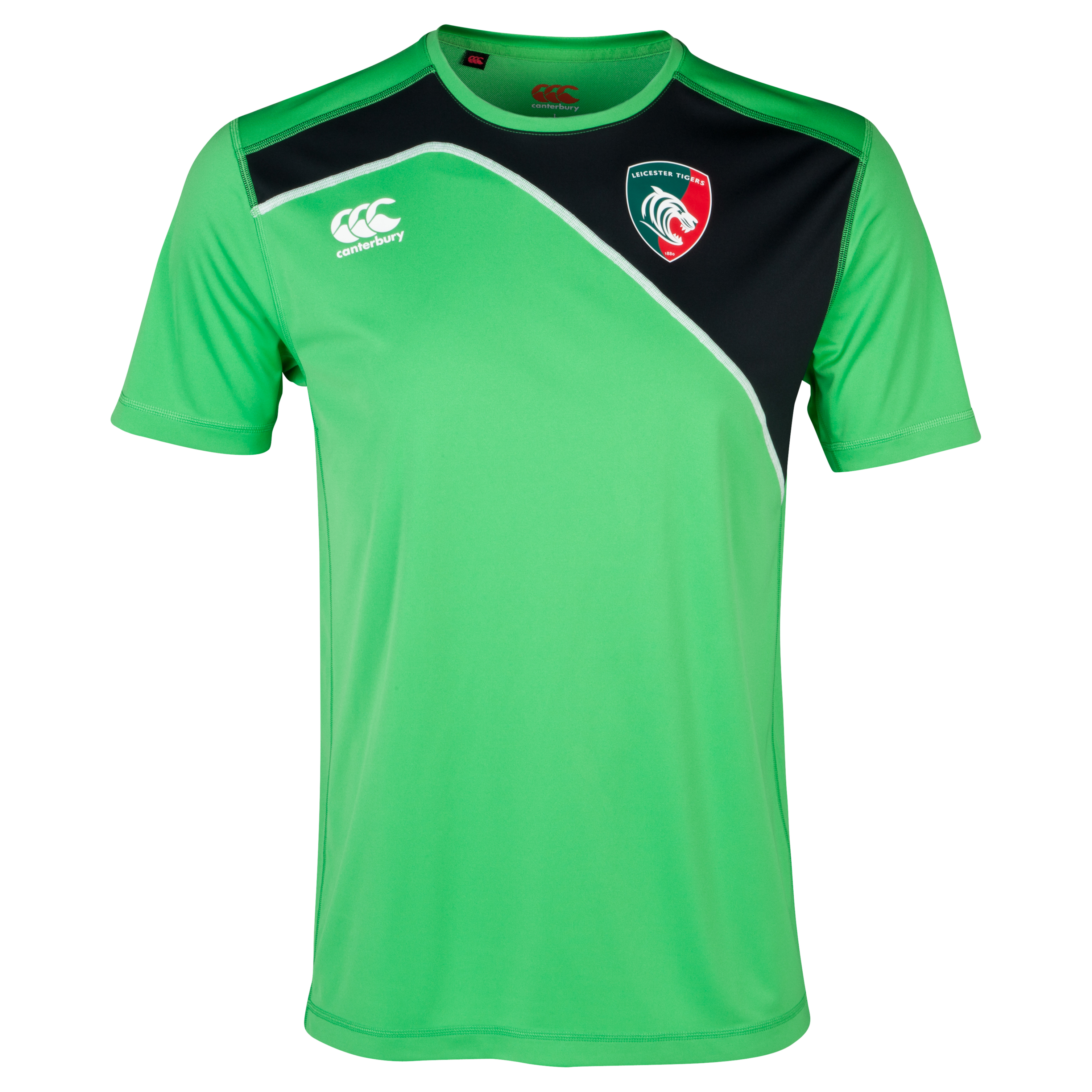 Leicester Tigers Dry Training T-Shirt - Junior Green