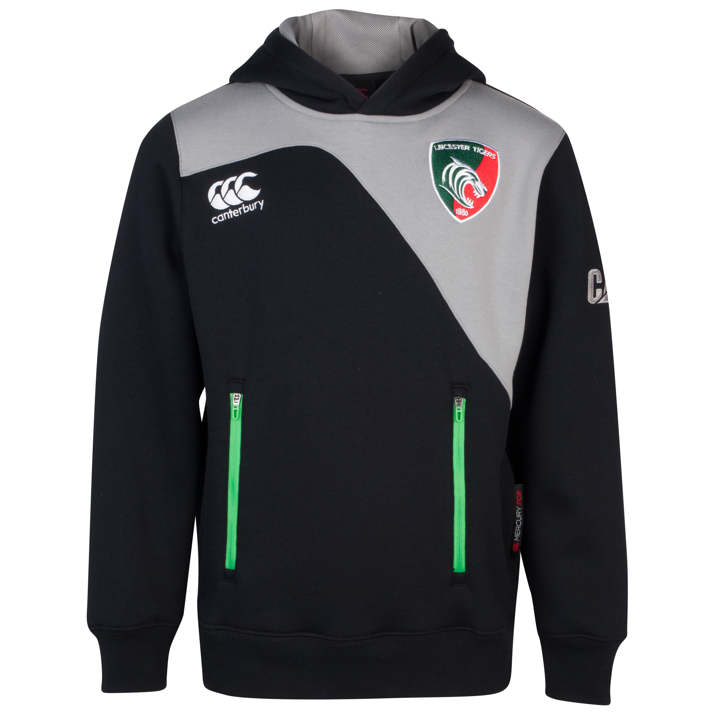 Leicester Tigers Tech Hoody - Junior Grey