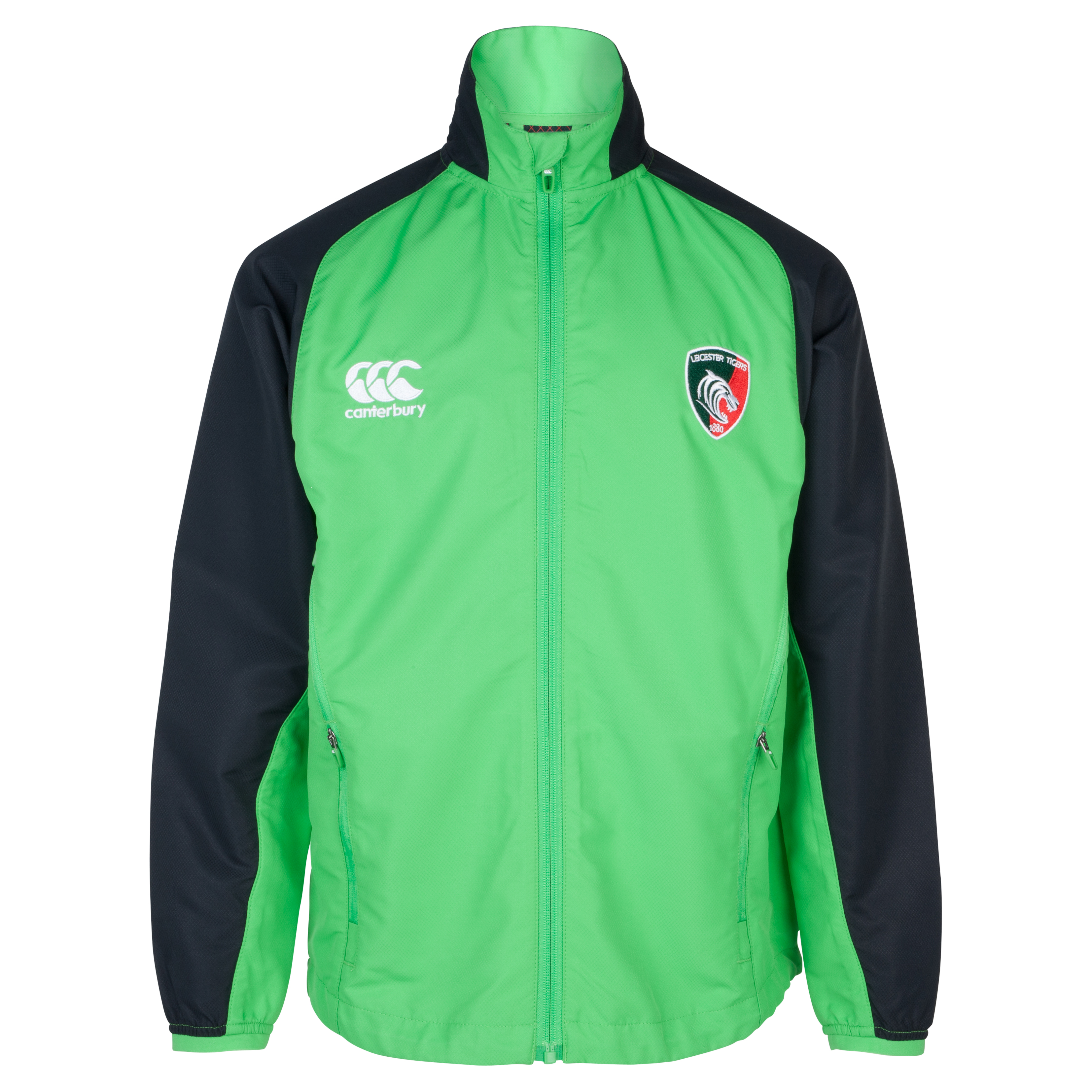 Leicester Tigers Mercury Pro Tech Presentation Jacket - Junior Green
