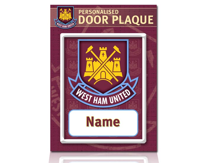West Ham United Personalised Door Plaques