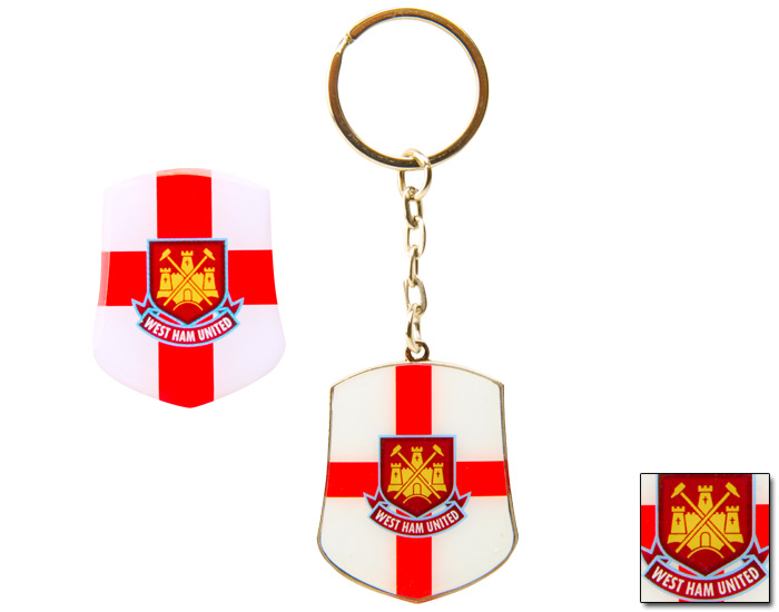 West Ham United Club Country Keyring And Badge Set