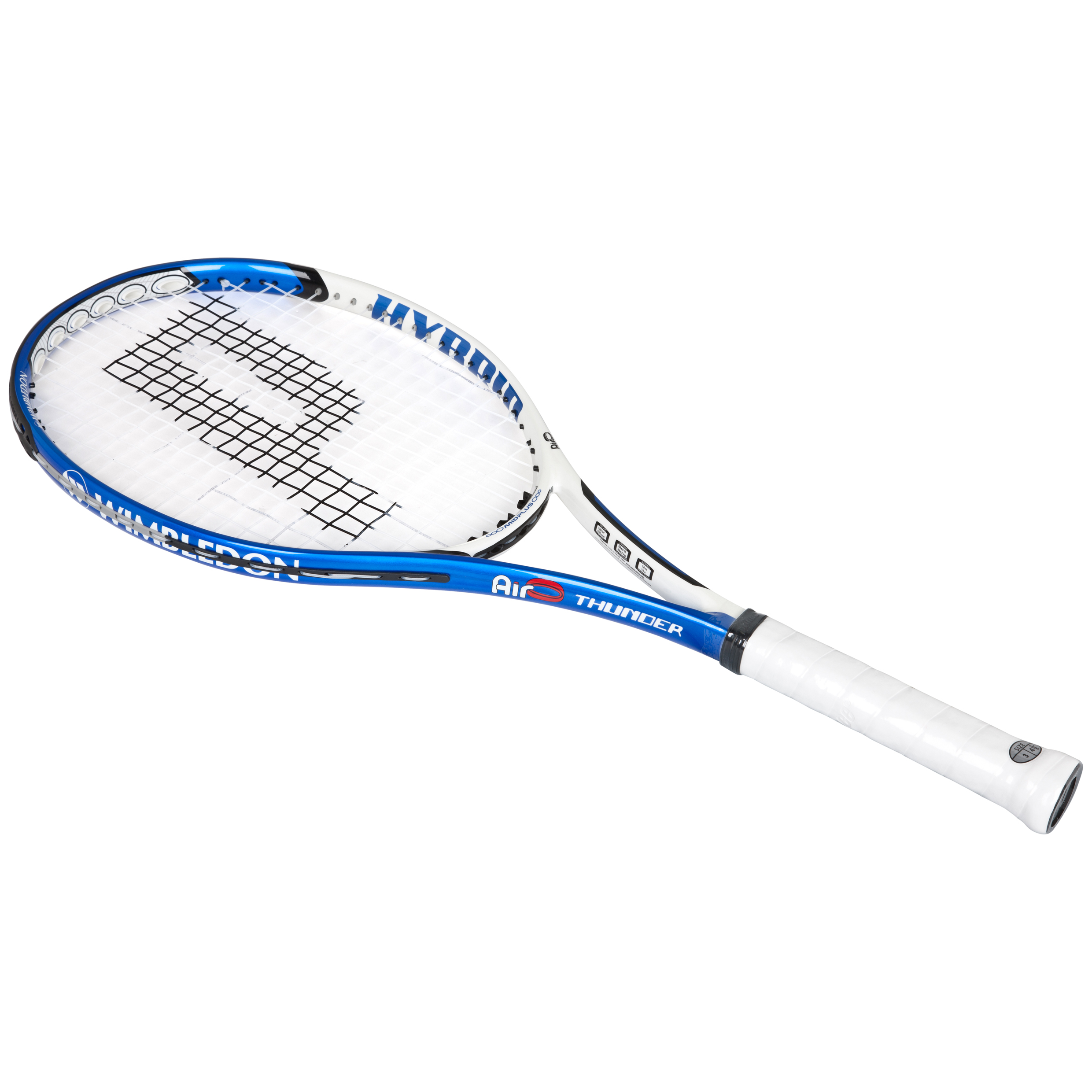 Wimbledon By Prince Airo Hybrid Thunder Tennis Racket - Blue/White