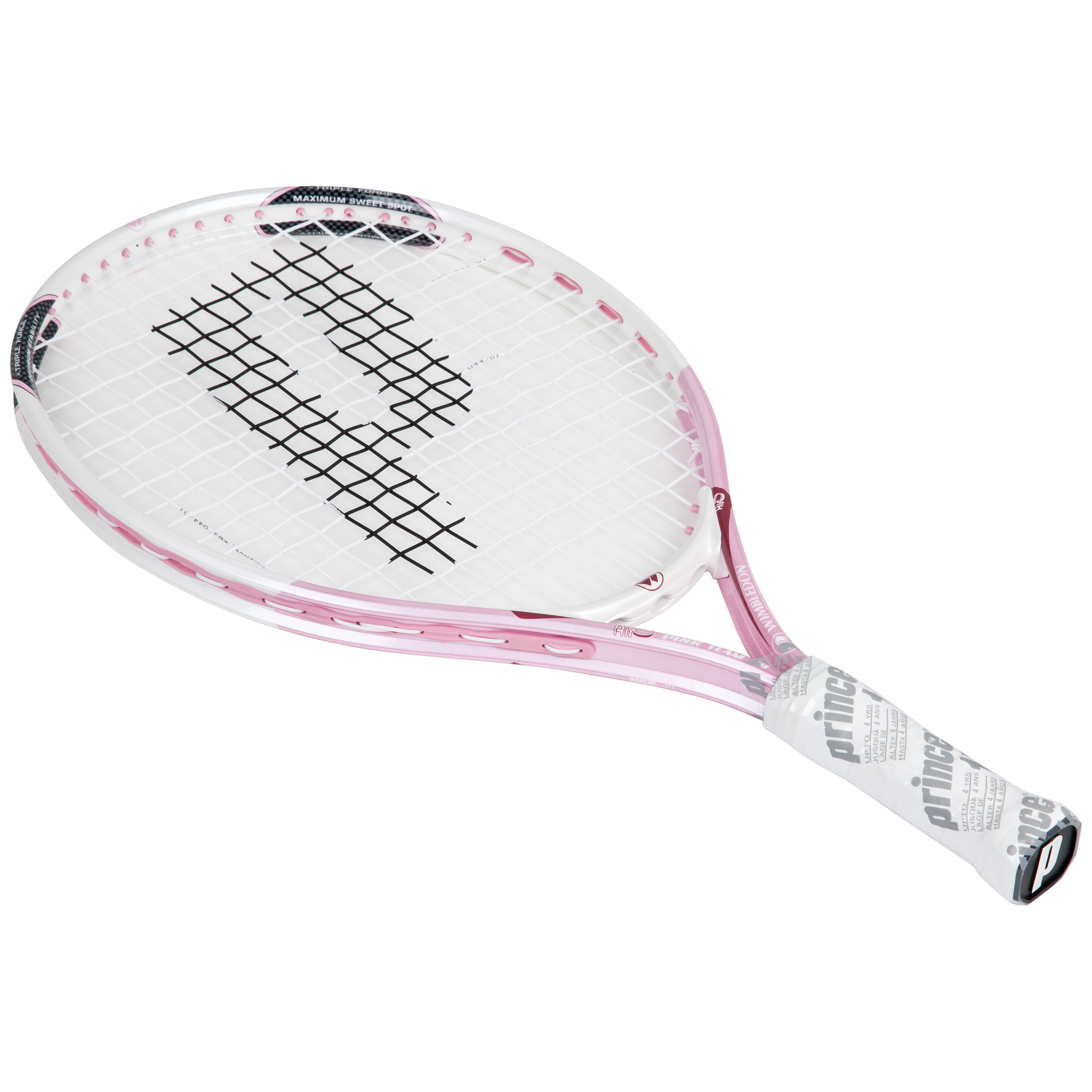 Wimbledon By Prince Airo Pink Team 19 Tennis Racket - White/Pink