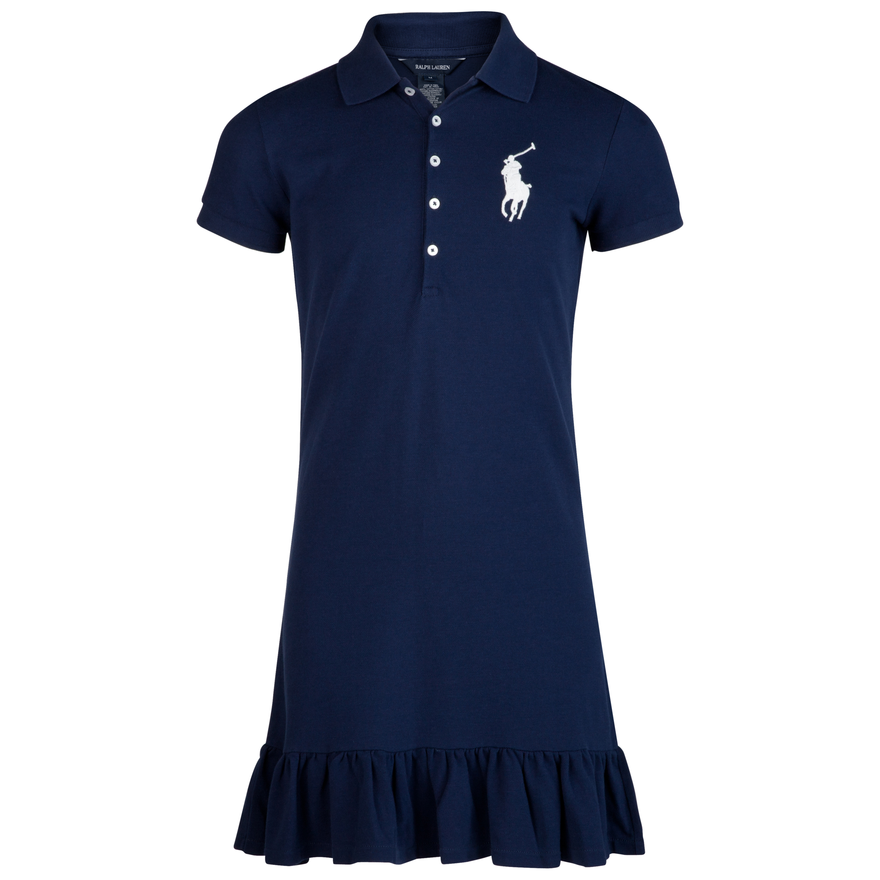 Polo Ralph Lauren Wimbledon Dress Mesh Polo - French Navy - Girls