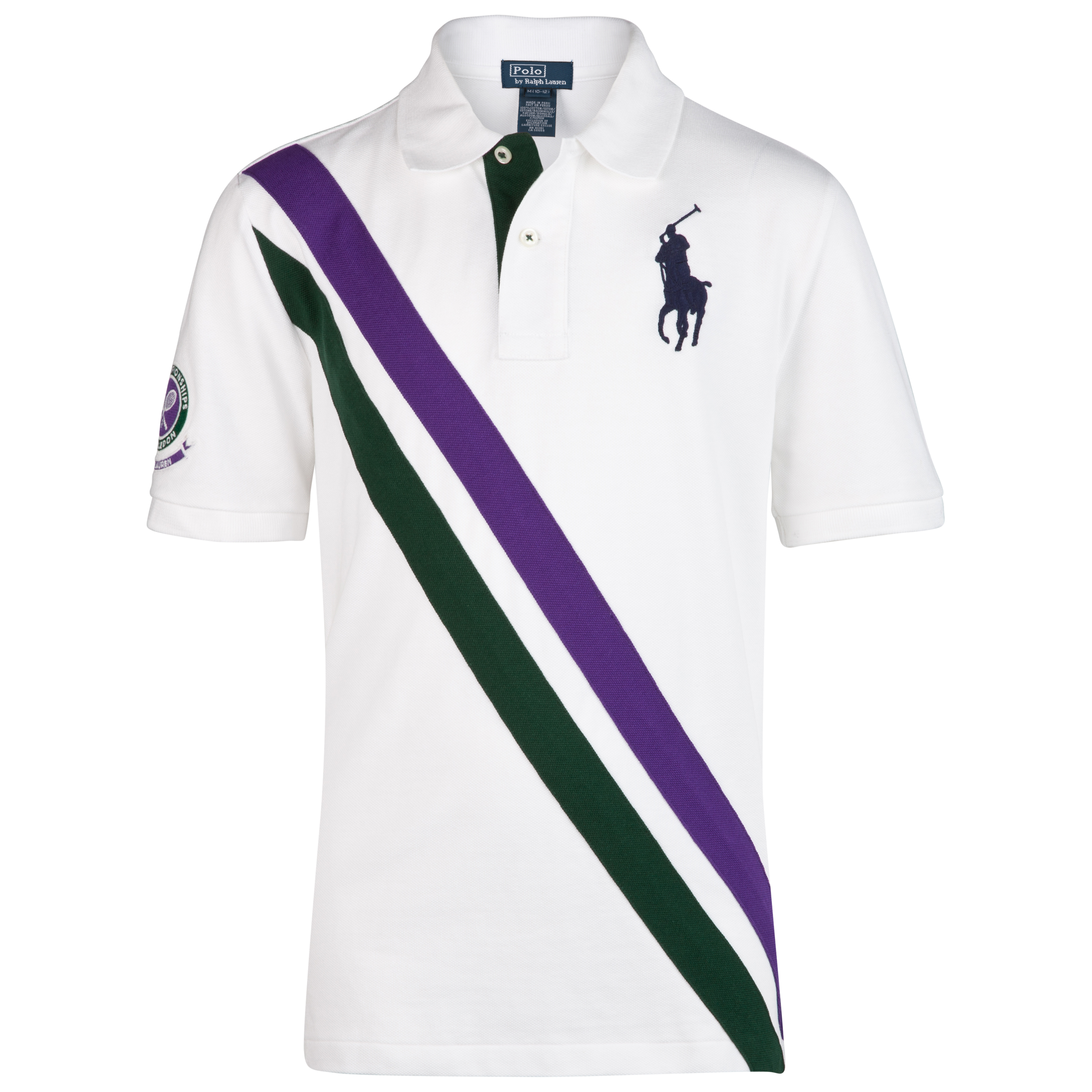 Polo Ralph Lauren Wimbledon Banner Mesh  Polo - Classic Oxford White - Older Boys