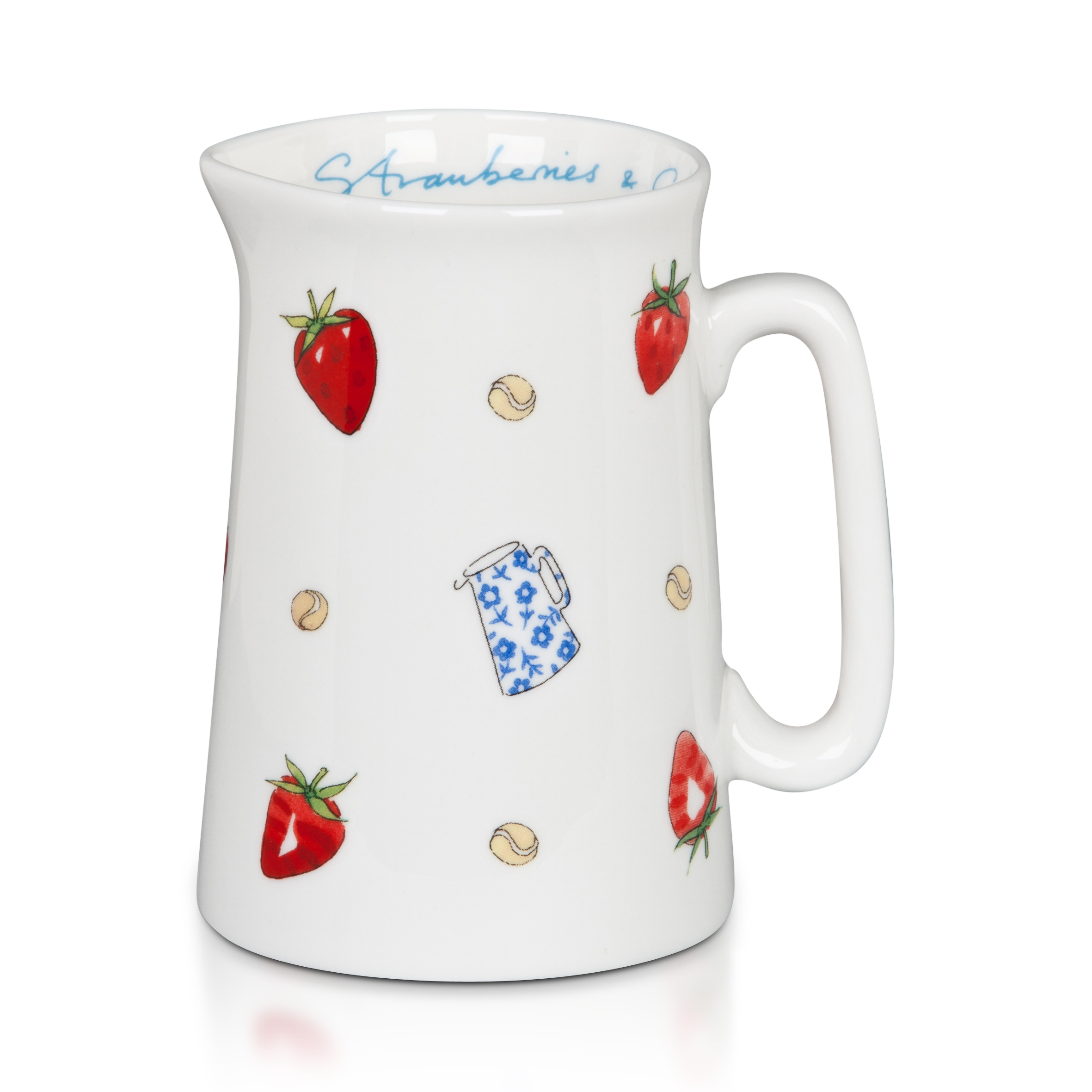 Wimbledon Strawberries and Cream Jug - White