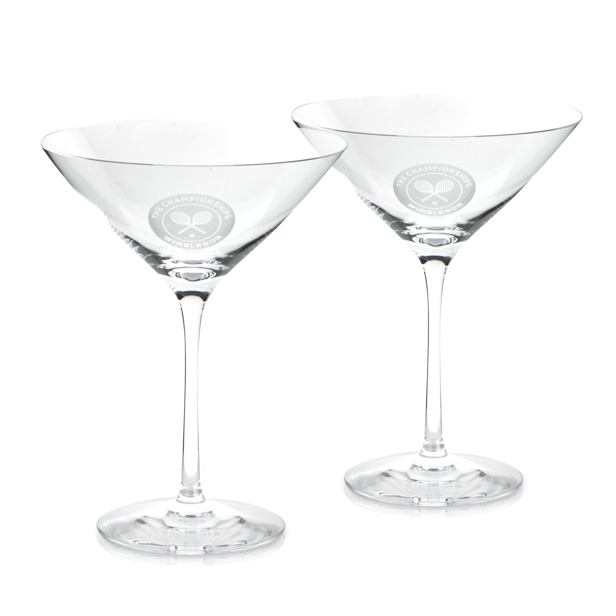 Wimbledon 2012 Set Of Two Crystal Martini Glasses