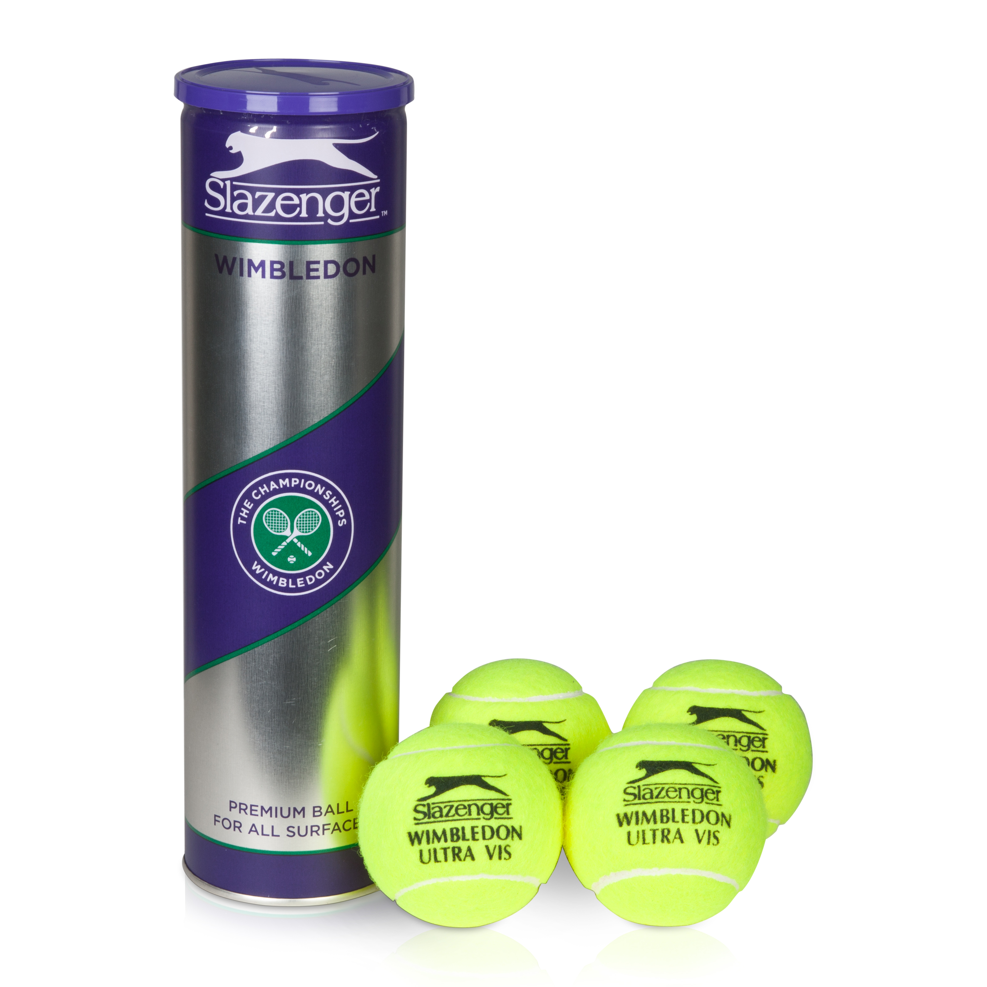 Wimbledon Ultra-Vis Hydra Tennis Ball - 4 Pack