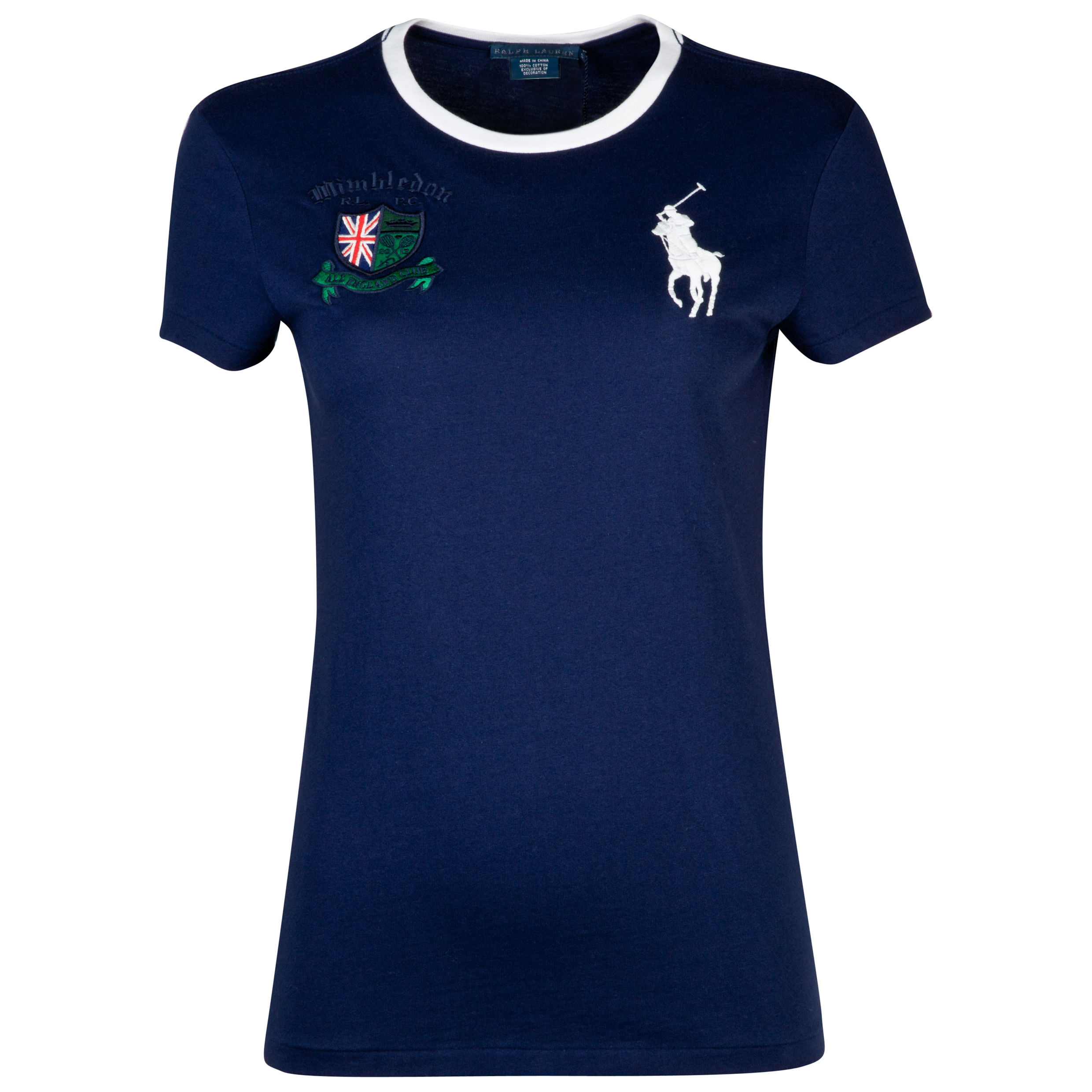 Polo Ralph Lauren Wimbledon Carrie T-Shirt - French Navy - Womens