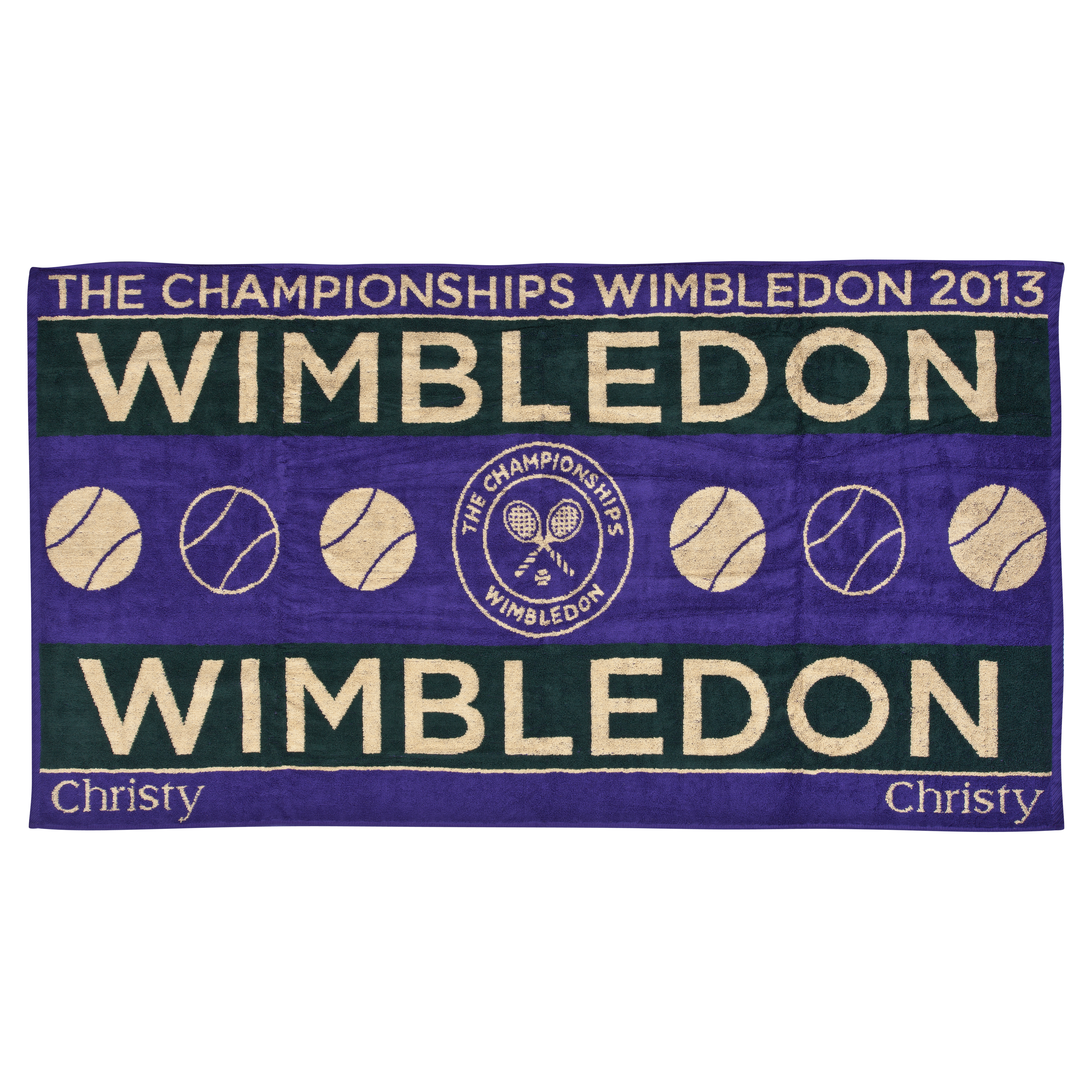 Wimbledon Mens Championships Towel 2013 - Green/Purple