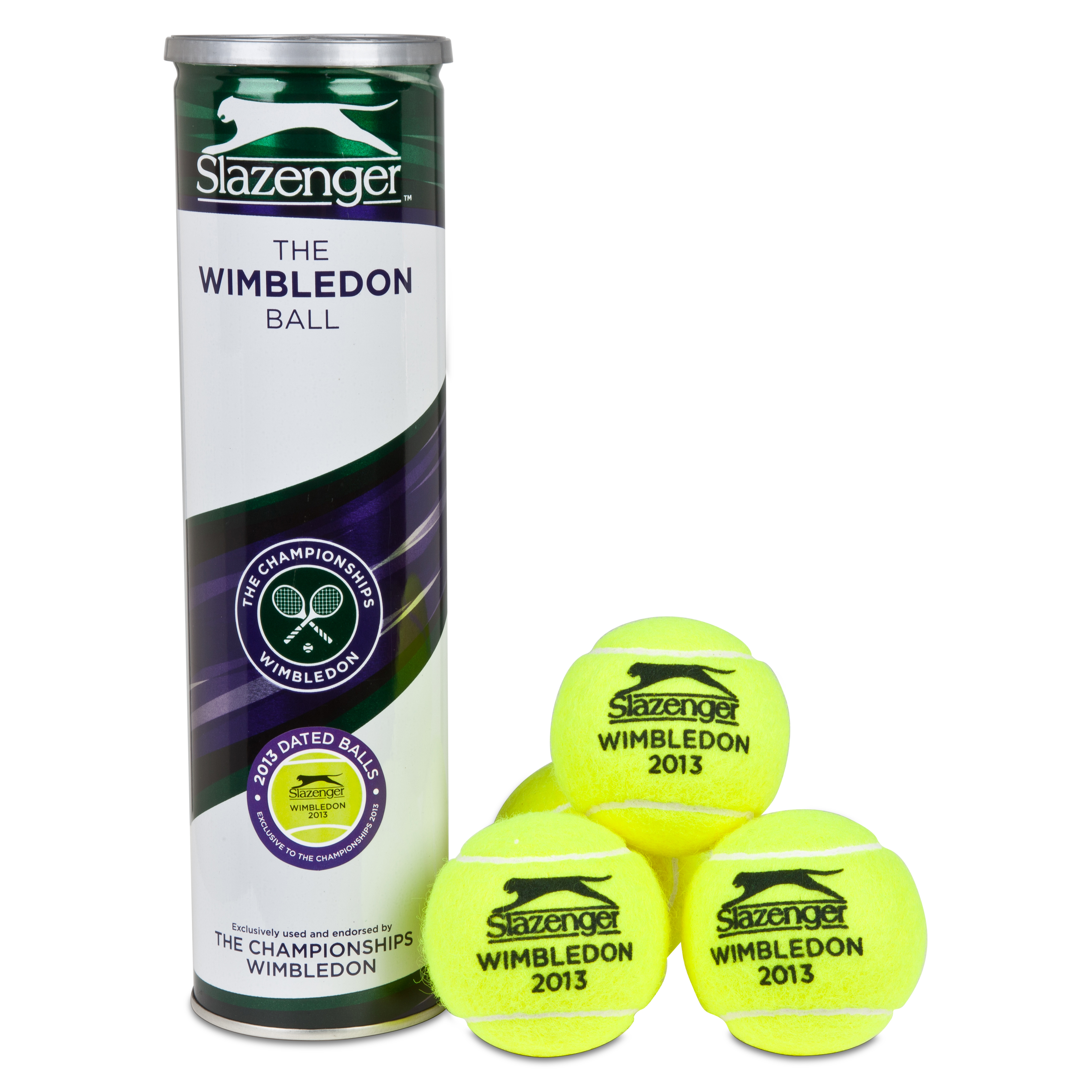 Wimbledon 2013 Slazenger Tennis Ball - 4 Pack