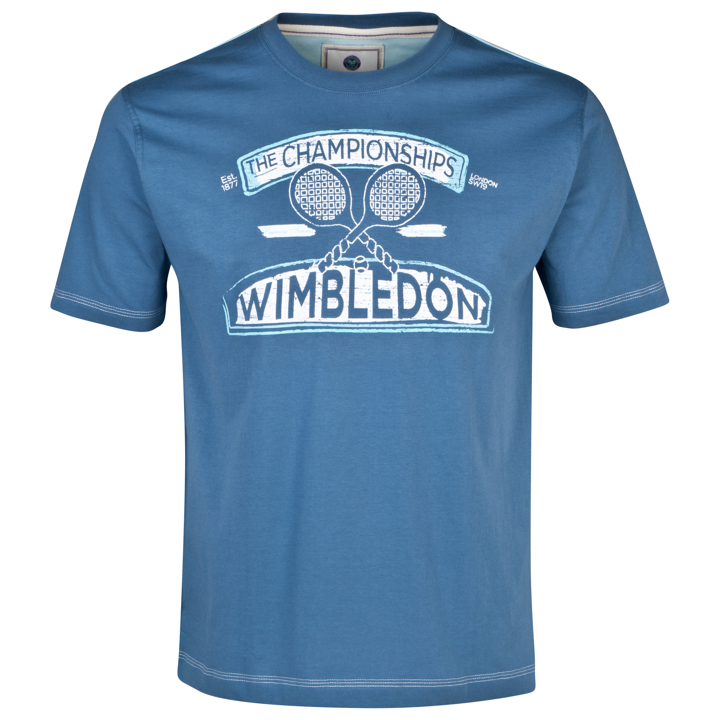 Wimbledon Championships Print T-Shirt - Steel Blue
