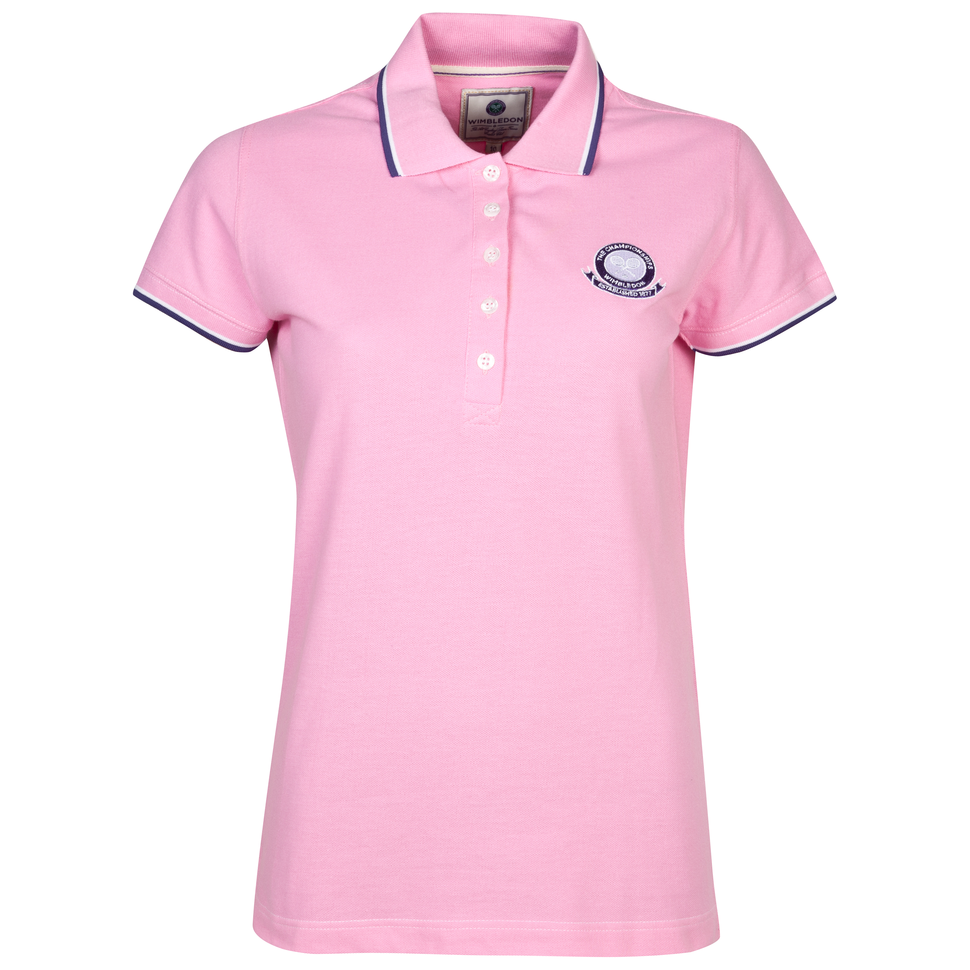 Wimbledon Pique Polo Shirt - Ladies - Light Pink