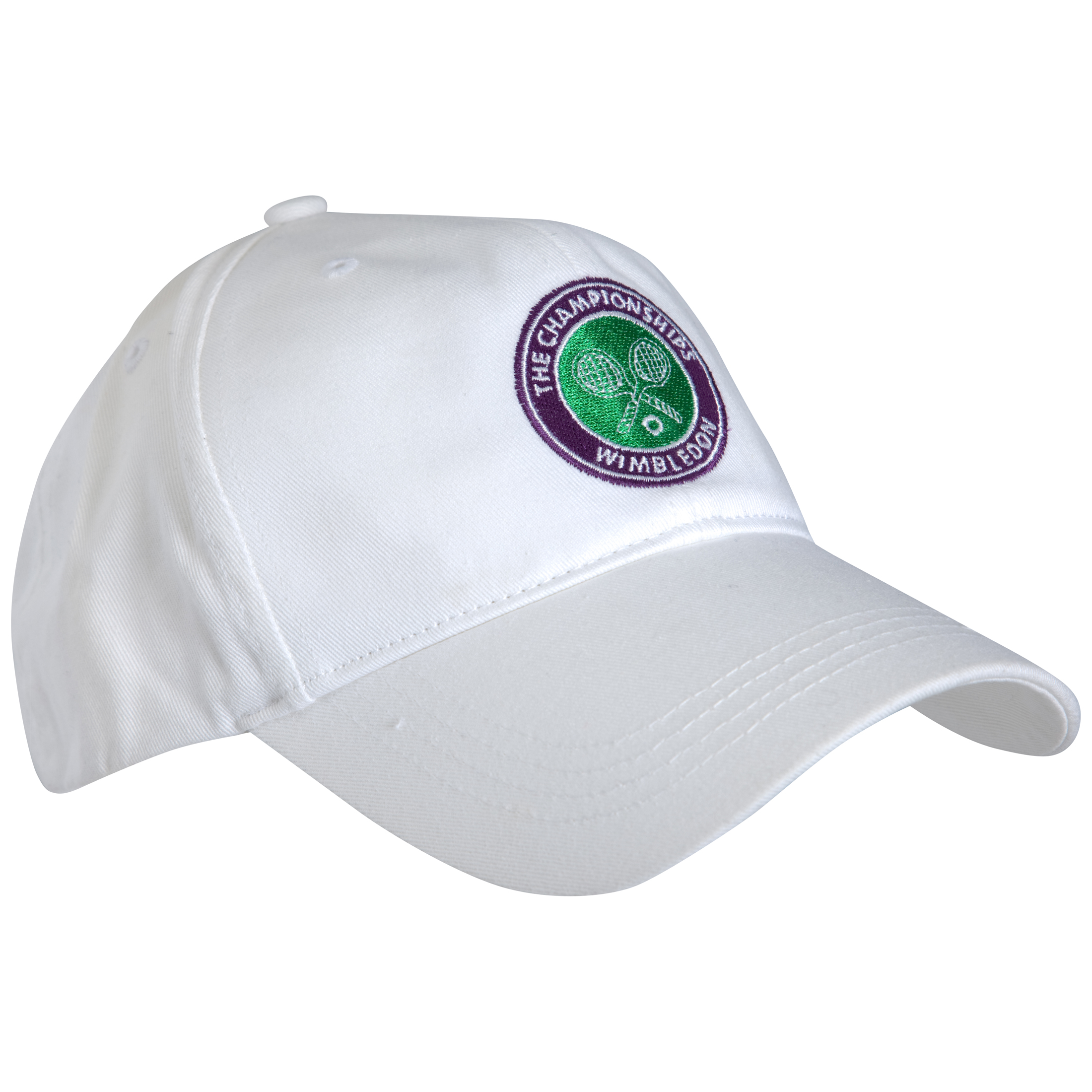 Wimbledon Crossed Rackets Cap - White - Kids