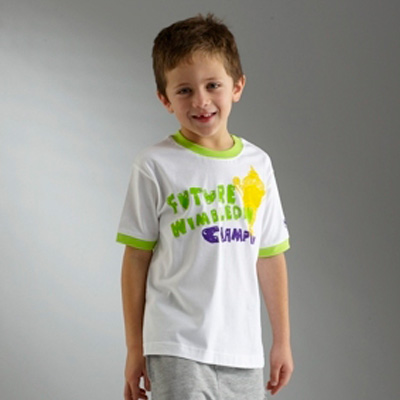 Wimbledon Future Wimbledon Champion Print T-Shirt - White - Kids